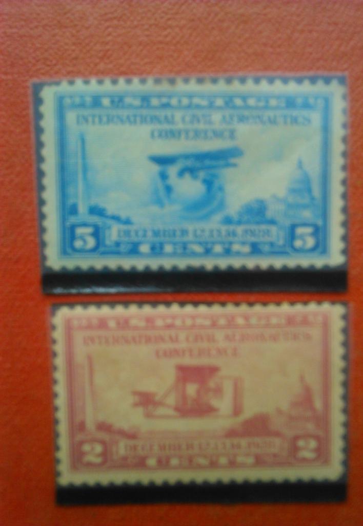 US Postage.1928.№513. синяя. Аэроплан-2 цент.(гашеная.) коллекц. марка США.