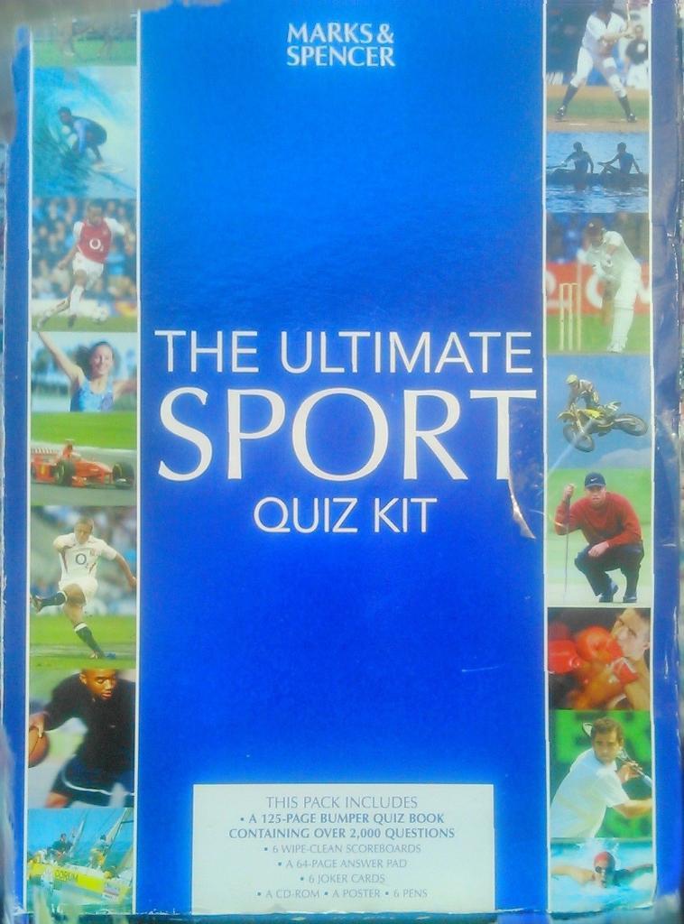 Marks & Spencer. The ultimate SPORT quiz kit. Игра викторина на английском!