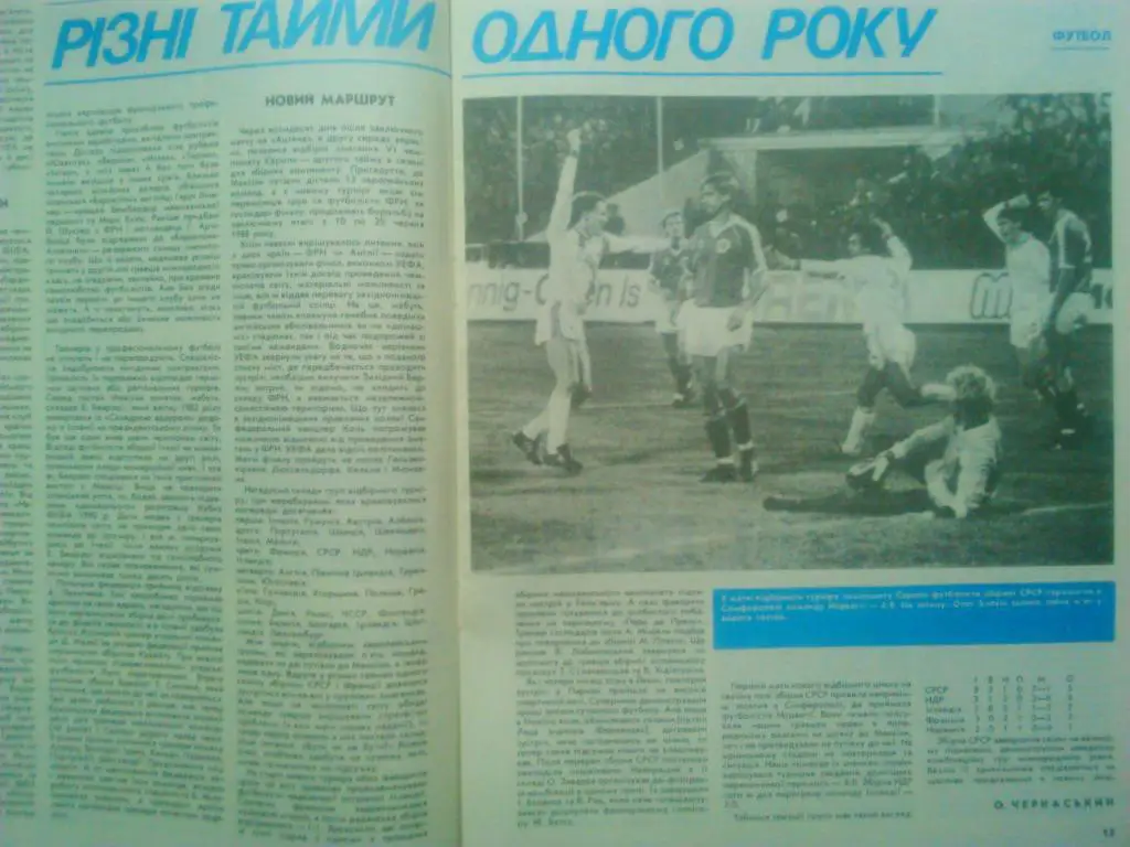 Старт (Украина) №12.1986.Футбол: О.Черкасский-Разные таймы года.(на укр.языке.) 1