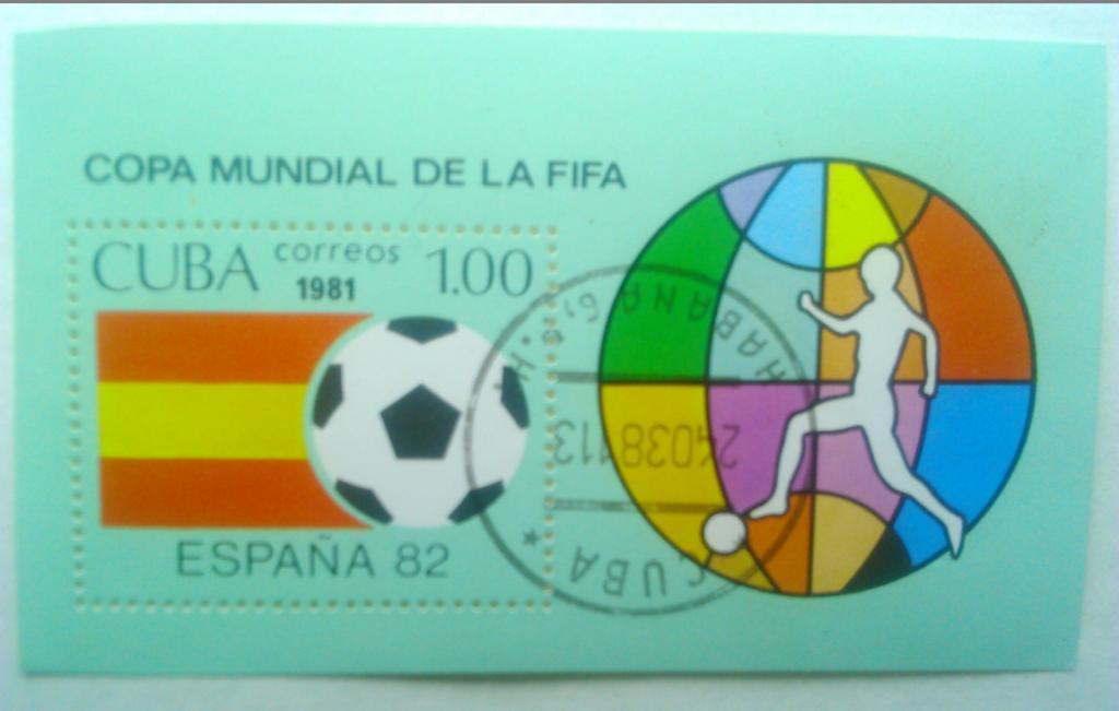 Куба.1981.№2550.100(с) Футбольный чемпионат мира в Испании 1982.(гашеная)минишет