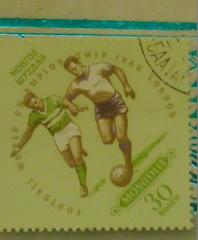 Монголия.1966. № 422. ЧМ по футболу в Англии 1966 (гашеная)