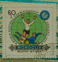 Монголия.1982. №1471. ЧМ по футболу в Англии 1966 (гашеная)