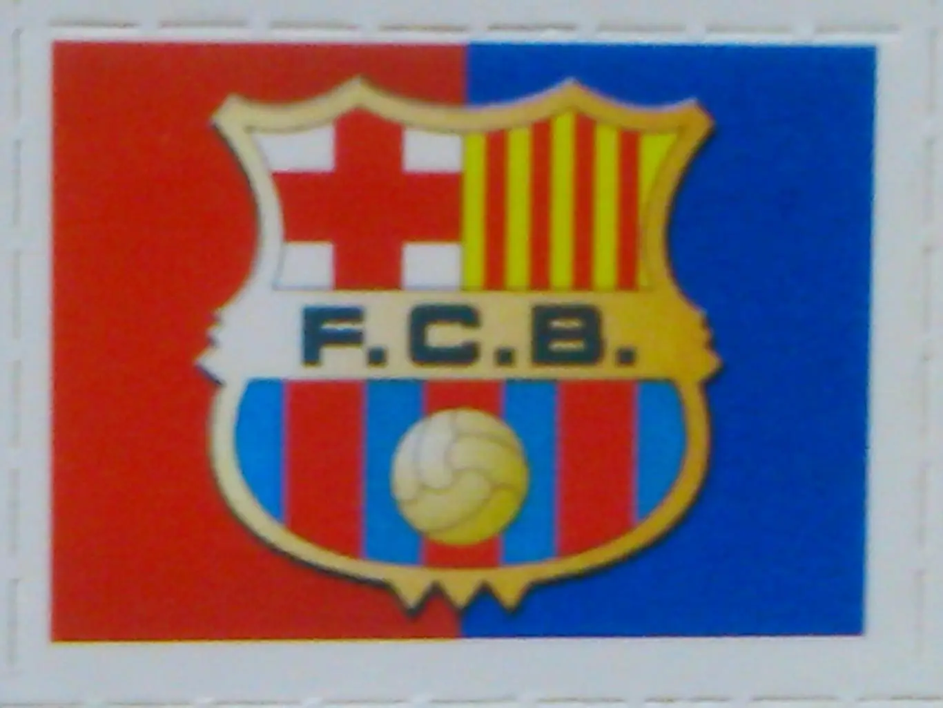 Наклейка F.C. BARCELONA (2.5 х 3 см.) Оптом скидки 50%