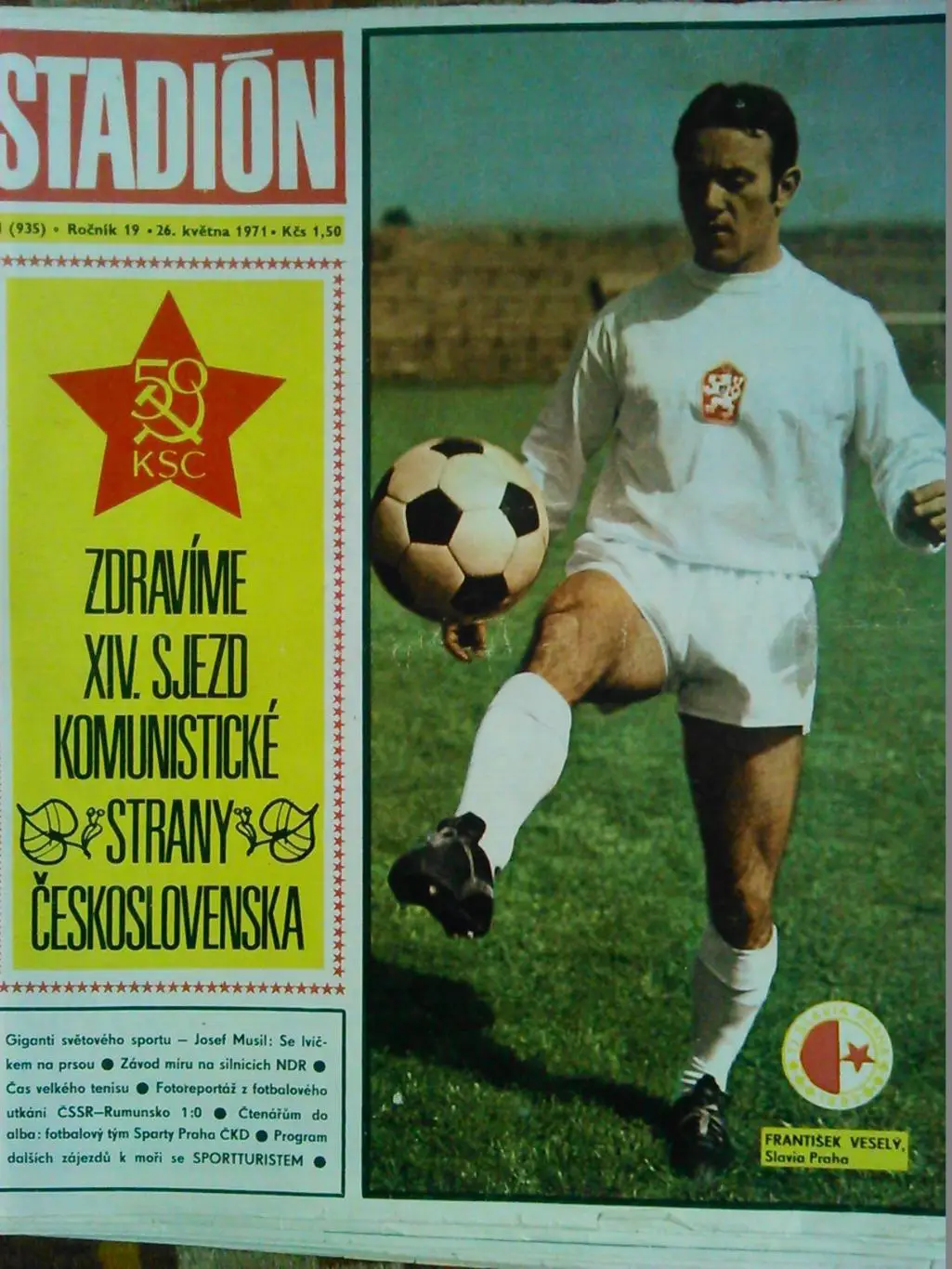 Stadion (Стадион).№ 21 (935) 1971 (Чех.) Хоккей,ФУТБОЛ.Волейб. Оптом cкидки 32%!