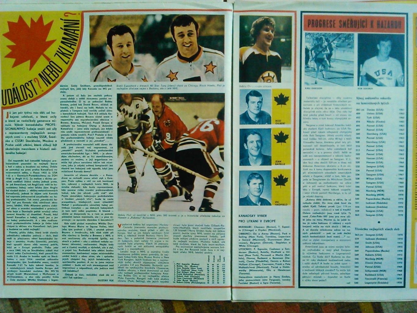 Stadion (Стадион).№ 32 (998) 1972 (Чех.) Хоккей-НХЛ. Футбол. Оптом cкидки 50%! 1