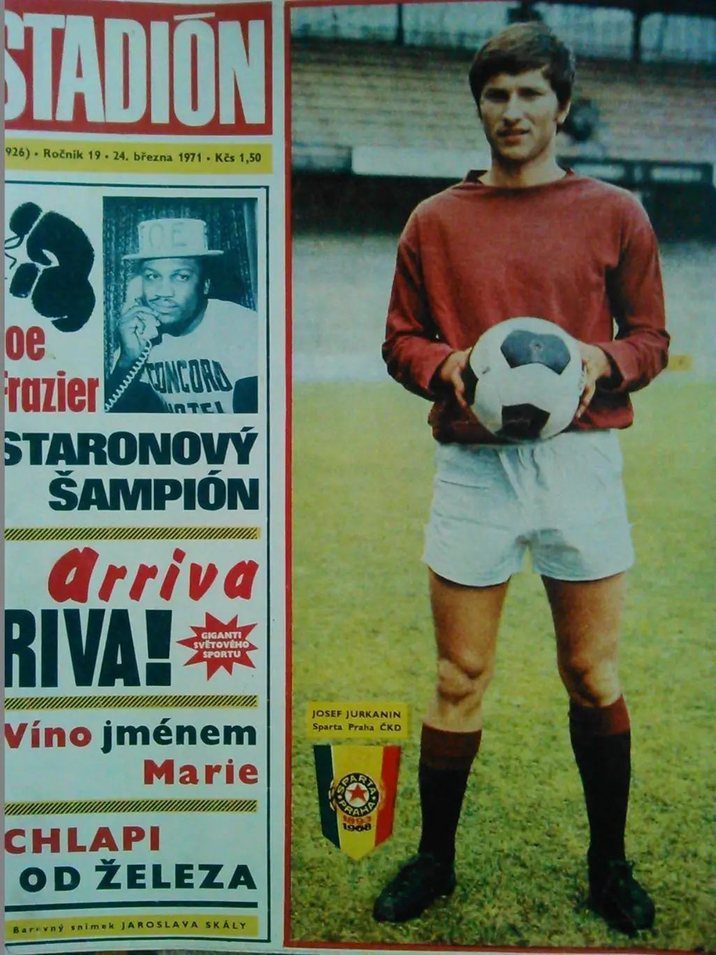 Stadion (Стадион).№ 16.1974.(Чех.) FOTBAL. HOKKEY.Слалом. Оптом скидки до 32%! 1