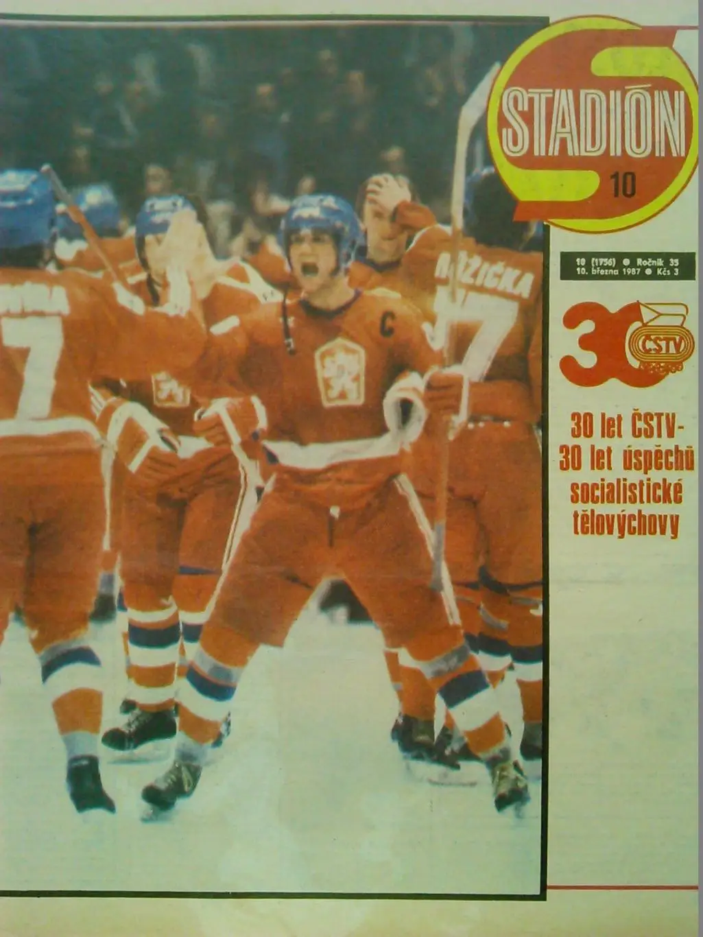 Stadion (Стадион).№ 10 1987 (Чех.) Футбол-. Хоккей-. Оптом cкидки 50%