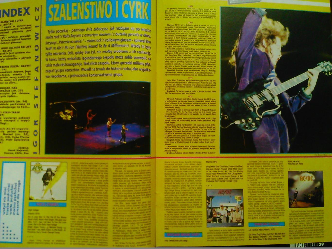 TYLKO ROCK (Только Рок) №3. 1993. Польша. AC/DC. METALLICA. Оптом скидки до 50%. 3