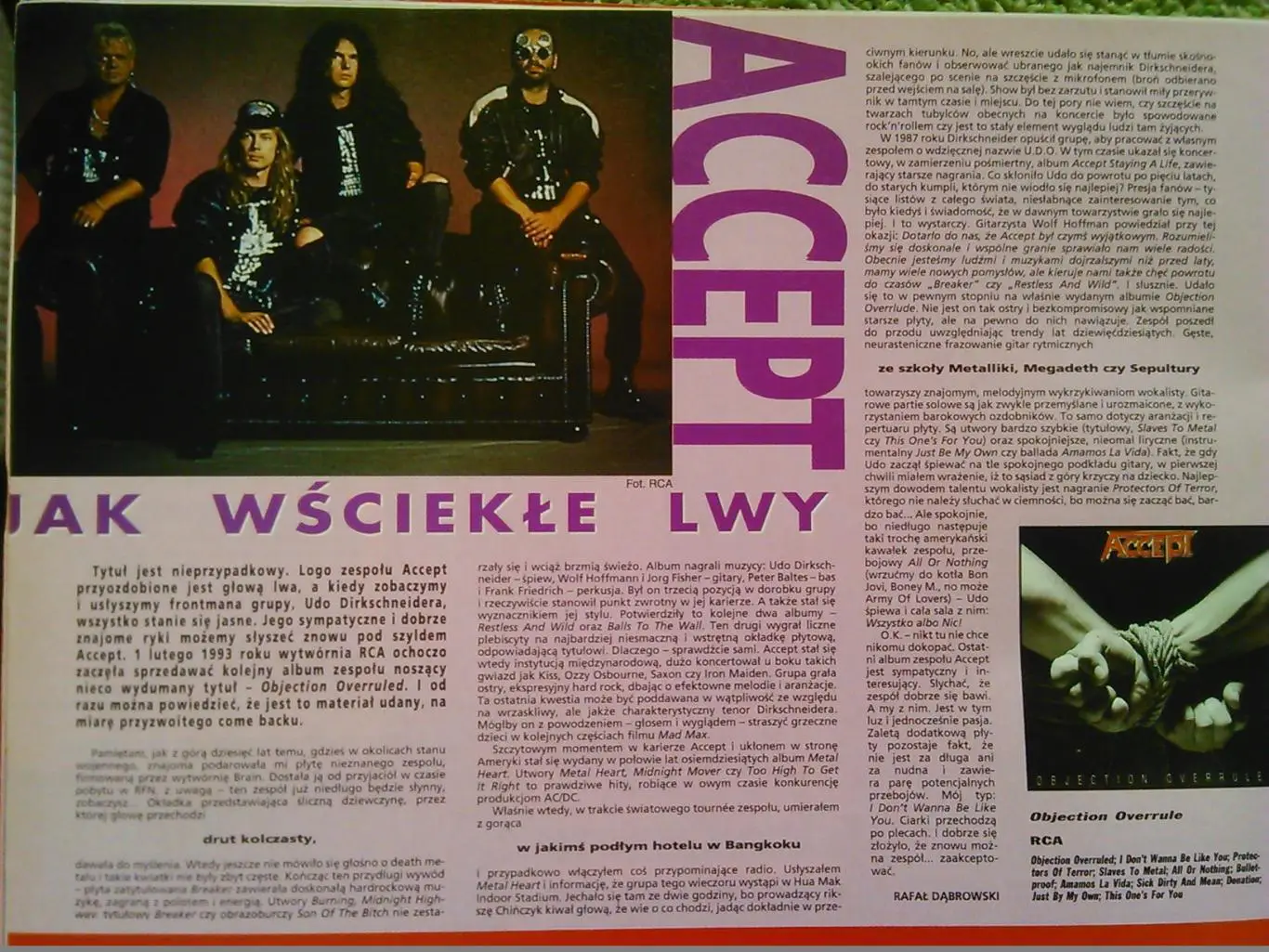 TYLKO ROCK (Только Рок) №4 (20) 1993. Польша. ACCEPT. Оптом скидки до 41%. 4