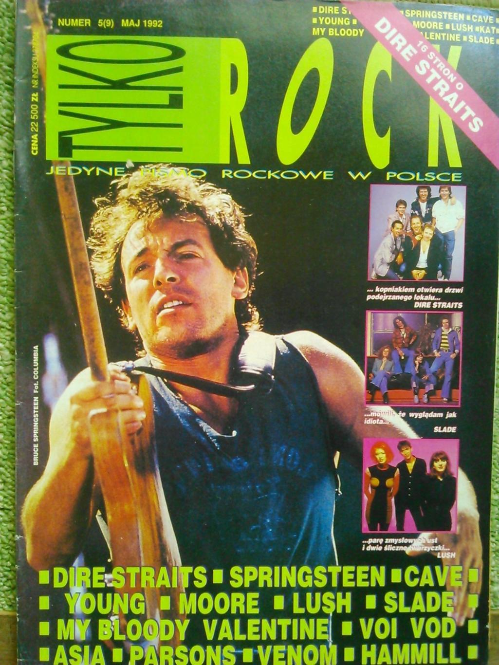 TYLKO ROCK (Только Рок) №4 (9) 1992. Польша. Bruce SPRINGSTEEN Оптом скидки 50%.