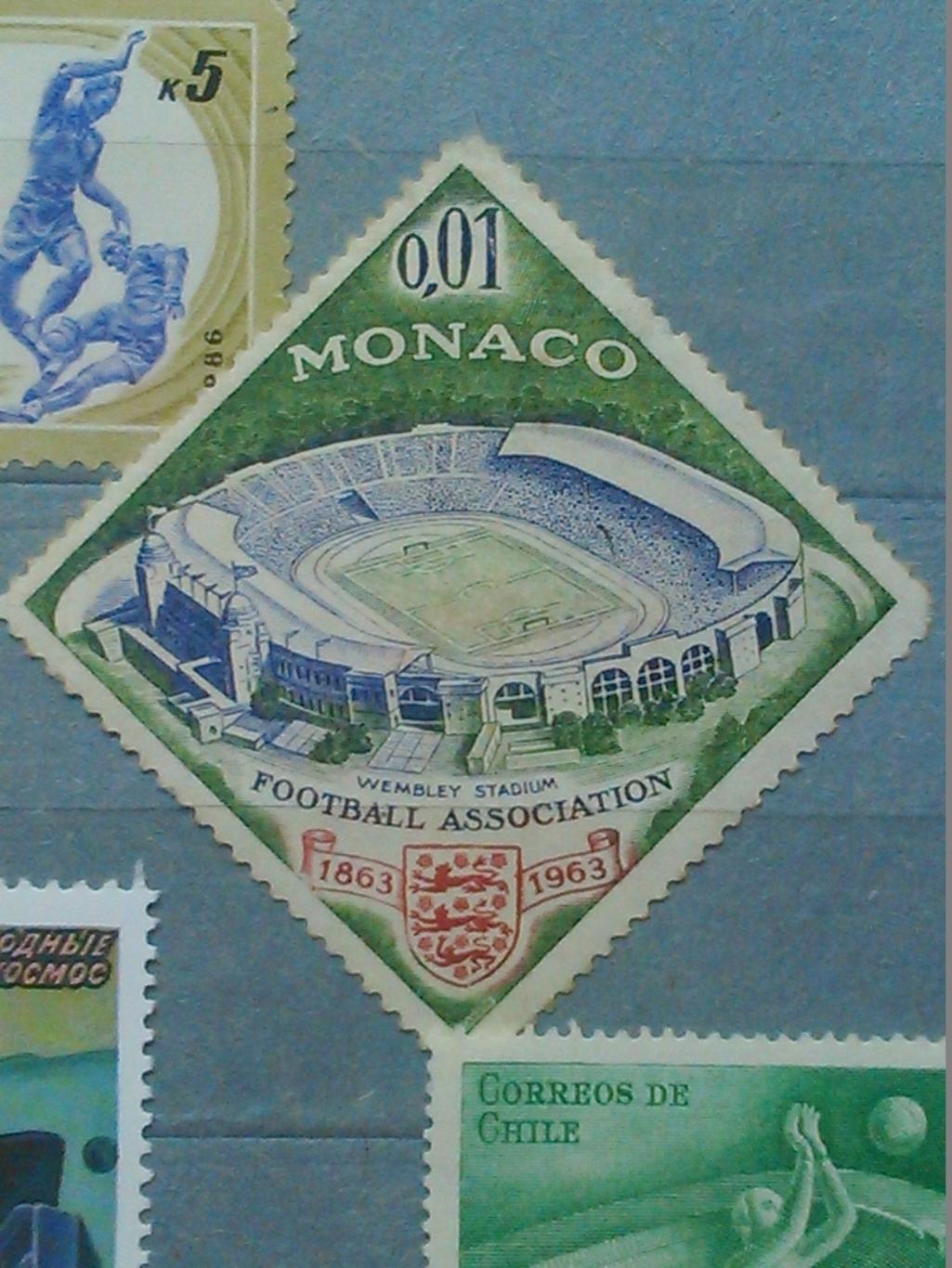 Марка Монако-1963. № 752.0.01 100-летие футбола 1863-1963. Оптом скидки до 50%!