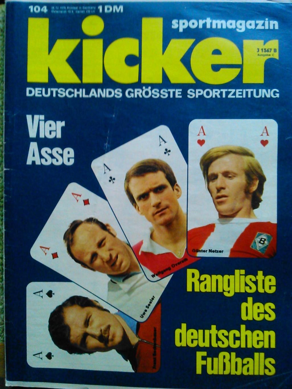 KICKER № 104 1970 (ФРН) Футбол. Спорт . Оптом скидки до 50%