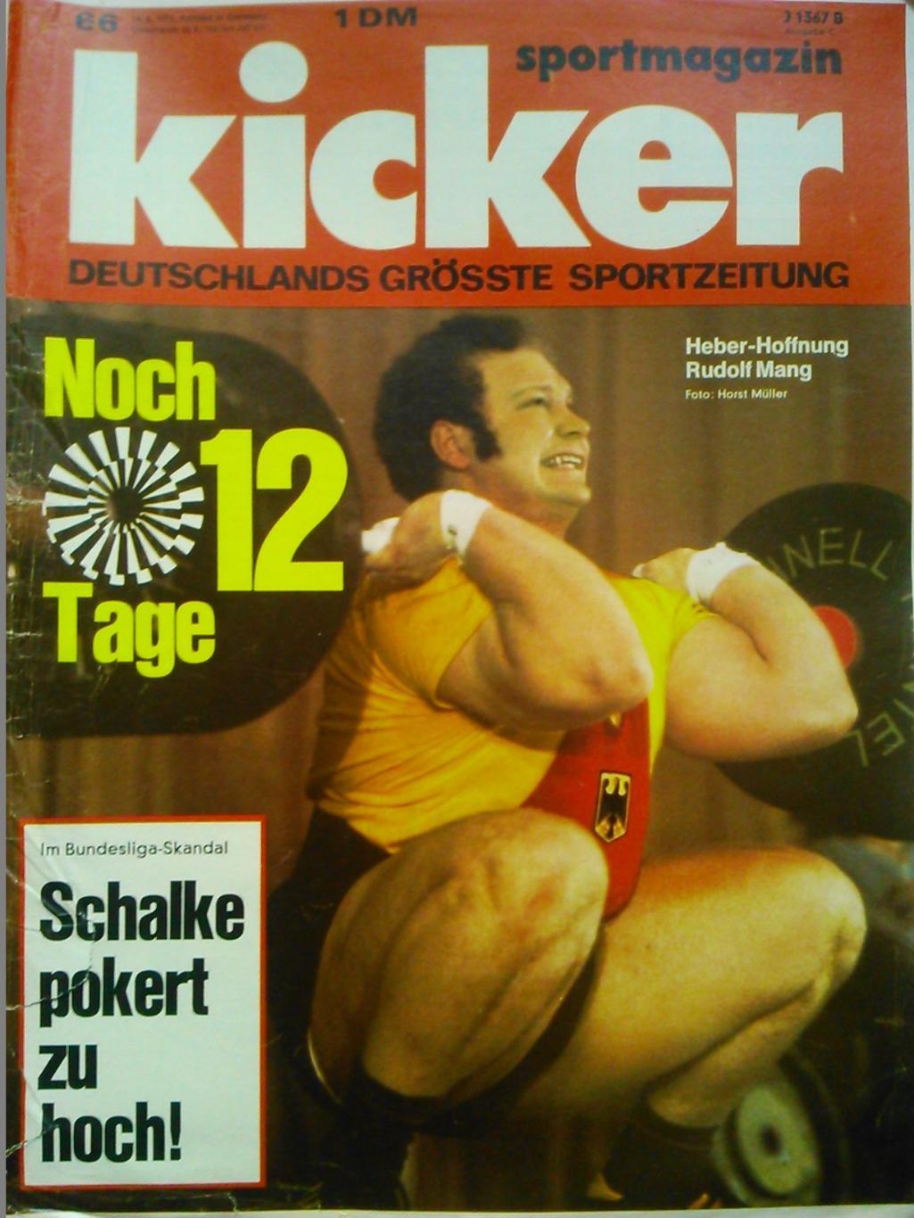 KICKER № 66 1972 (ФРГ) Футбол. Спорт. Посвящен Олимпиаде. Оптом скидки до 46%