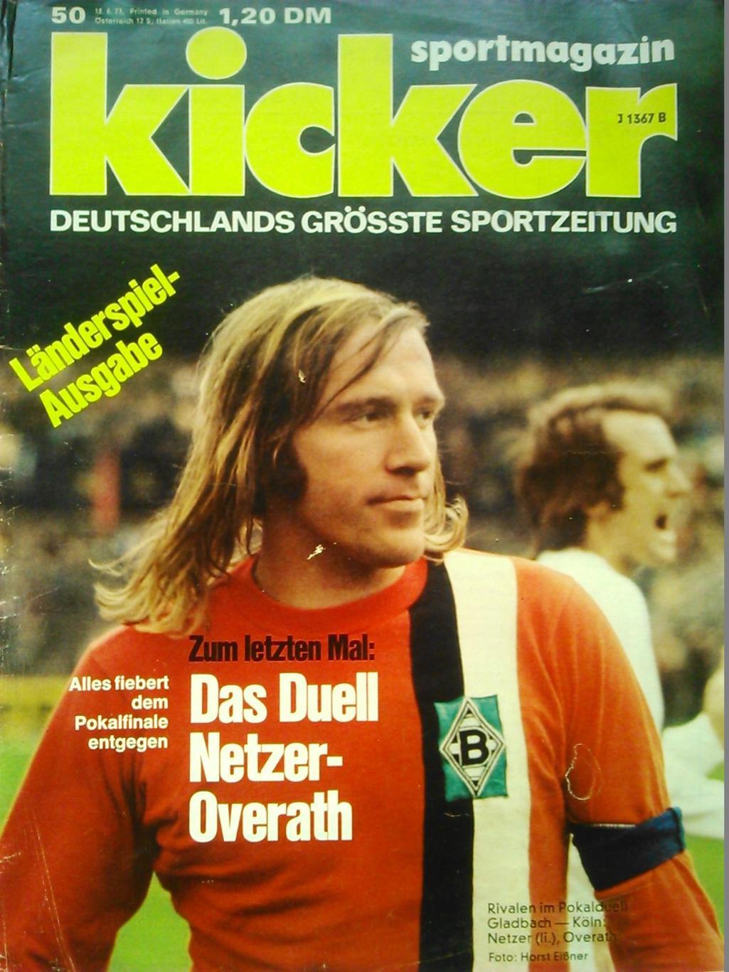 KICKER № 50 1973 (ФРГ) Футбол. Спорт. Автомагазин ст. 62-73. Оптом скидки 46%