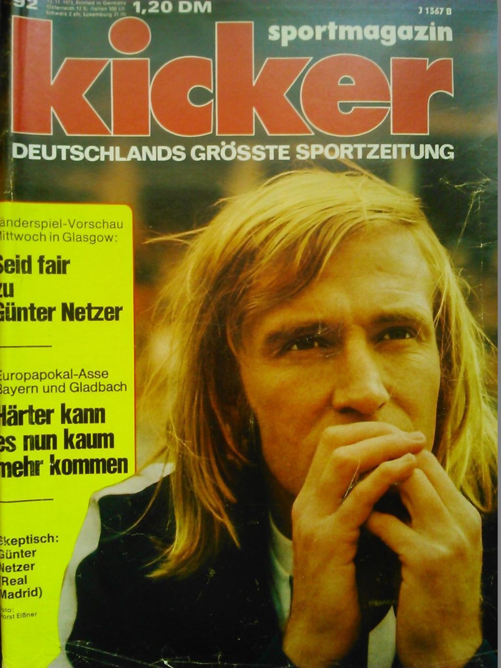 KICKER № 92 1973 ФРГ Футбол Автомагазин ст 69 75 Оптом скидки 46