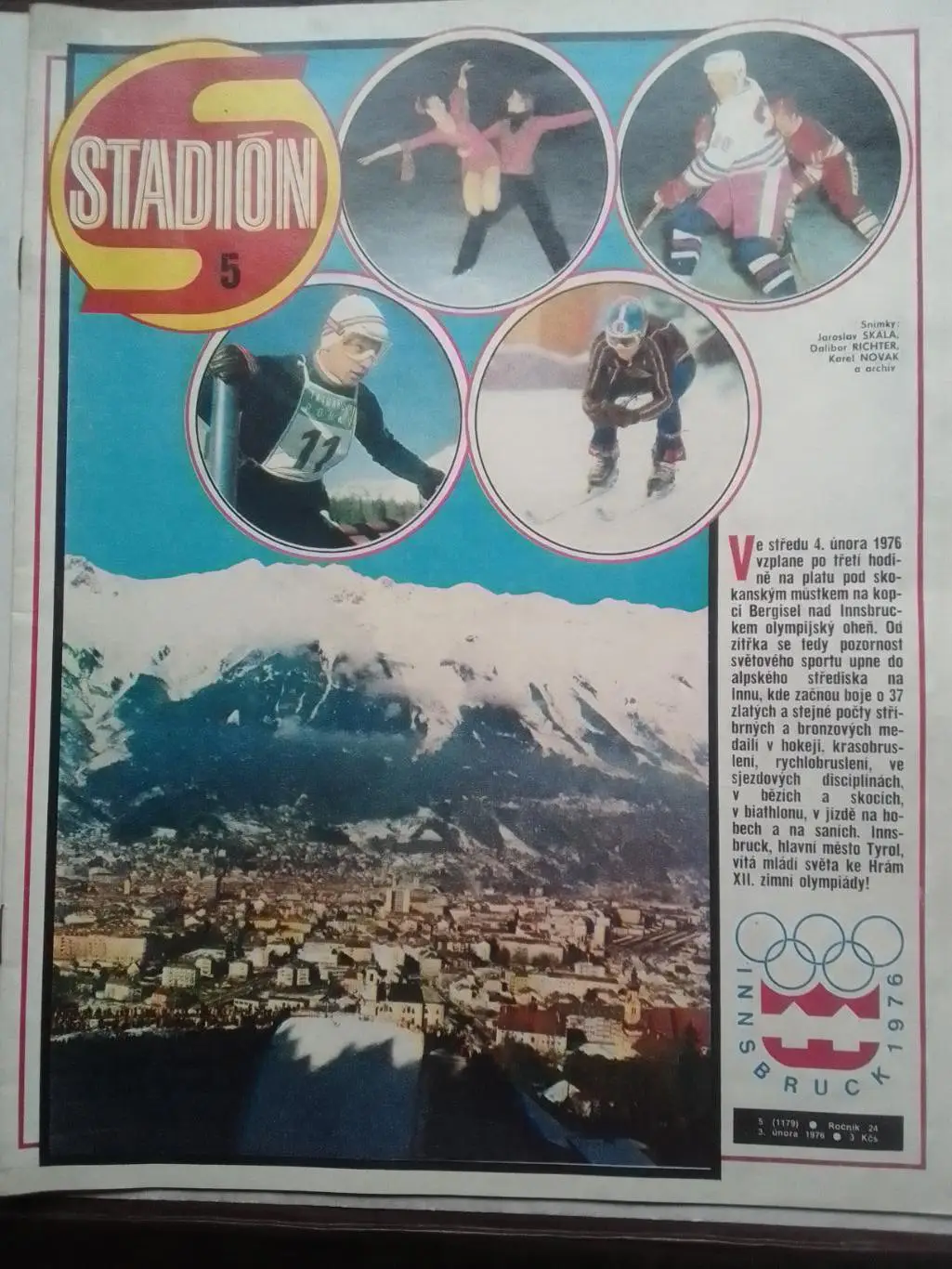 Stadion (Стадион).№ 5.1976 (1179).(Чех.) ОИ в Инсбруке. Оптом скидки до 32%!