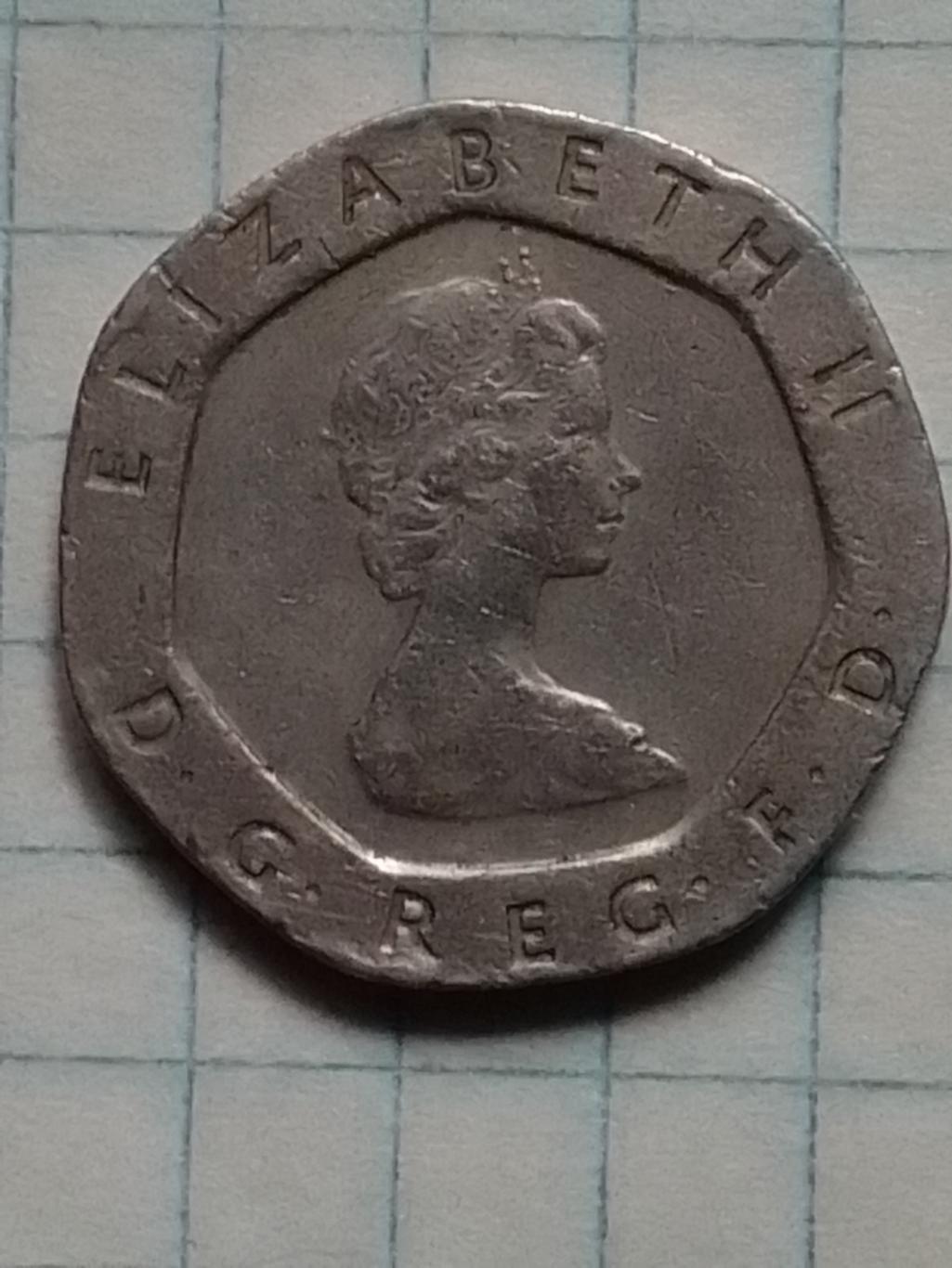 20 pence 20 пенсов Великобритании 1982. КМ#931. Оптом скидки до 41%!