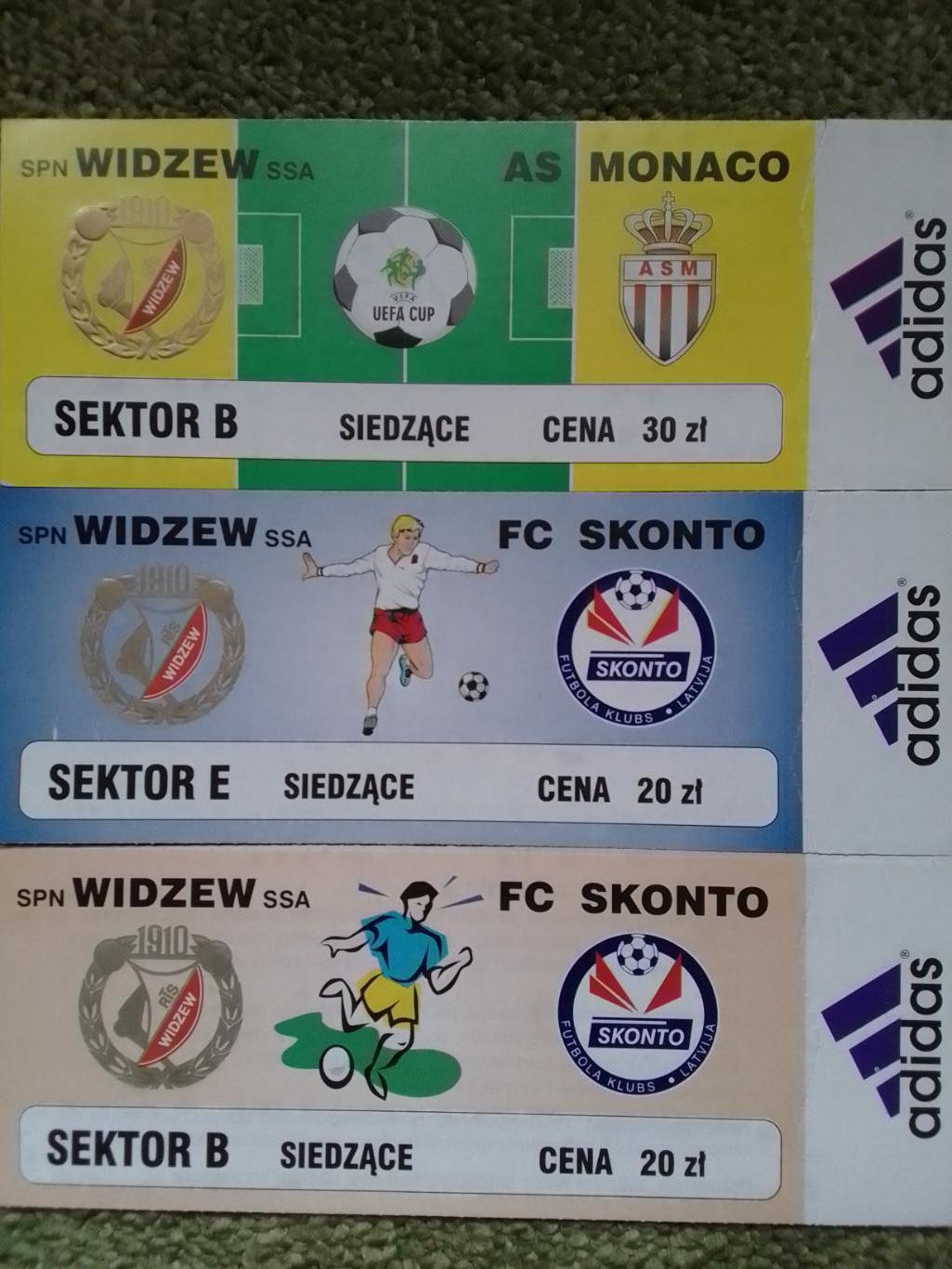 WIDZEW ВИДЗЕВ Польша - AS MONACO МОНАКО 1999. Оптом скидки до 39%