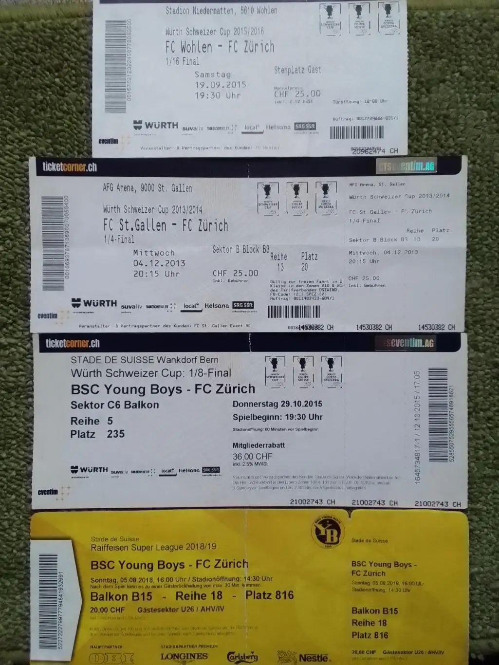 FC St.Gallen Швейцария - FC Zurich ЦЮРИХ 4.12.2013. Оптом скидки до 35%!