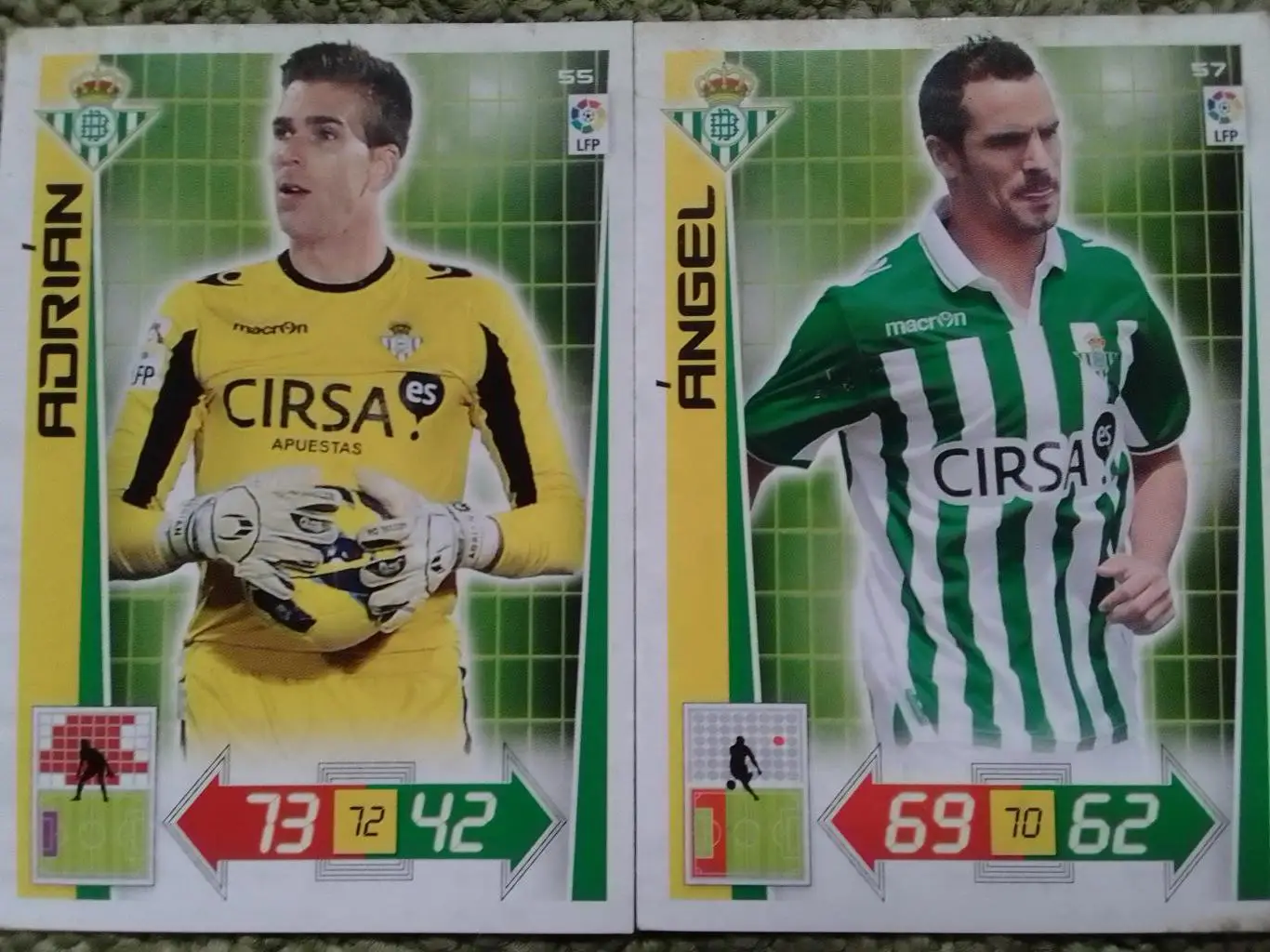 Карточка №57 ANGEL АНДЖЕЛ. /РЕАЛ Бетис 2012-13. Оптом скидки до 35%!