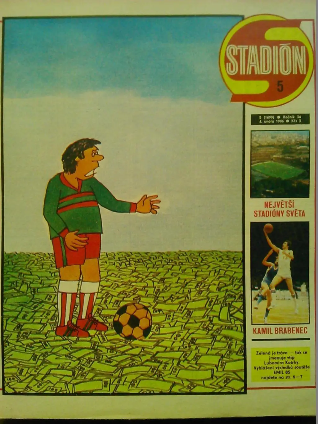 Stadion (Стадион).№ 5.1986 футбол,хоккей. Оптом скидки до 35%