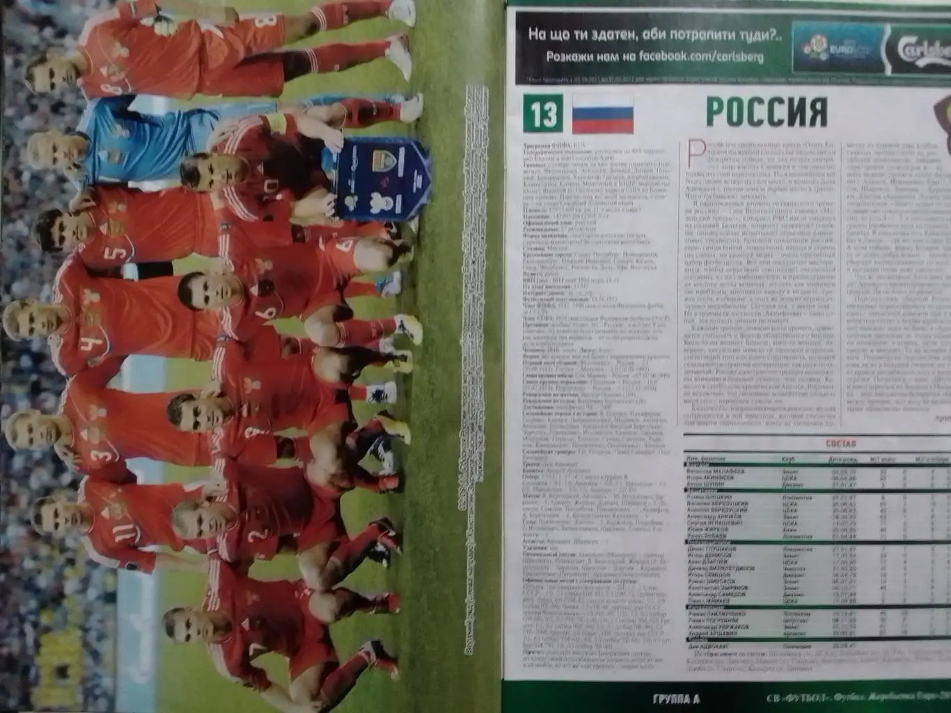 Футбол. ЕВРО 2012 СПЕЦВЫПУСК № 9. Раритет! постера всех команд! Оптом скидки 35% 3