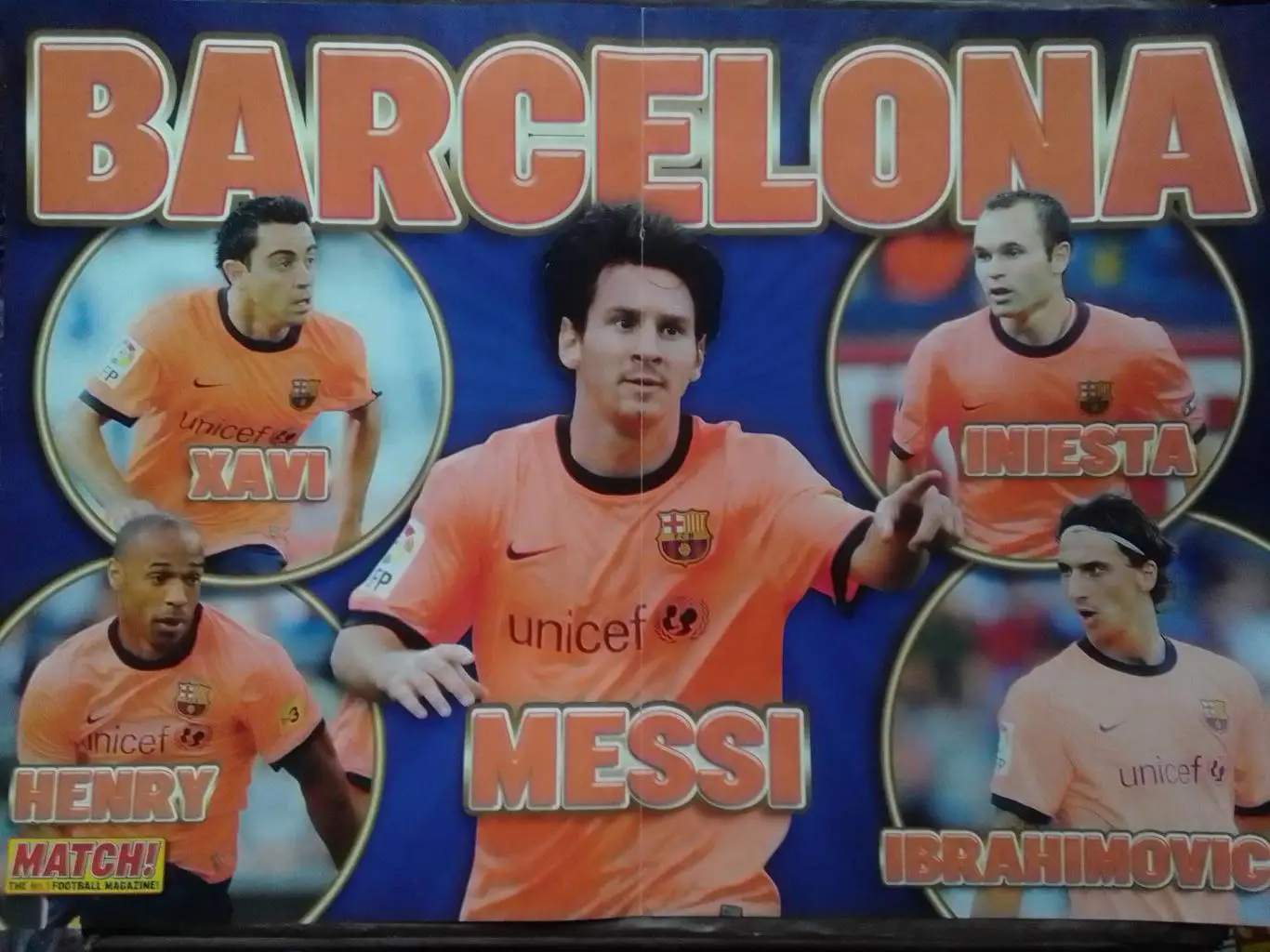 BARCELONA. БАРСЕЛОНА 2019. МЕССИ, ХАВИ, ИНЬЕСТА. (29 х 42 см.) Оптом скидки 30%!