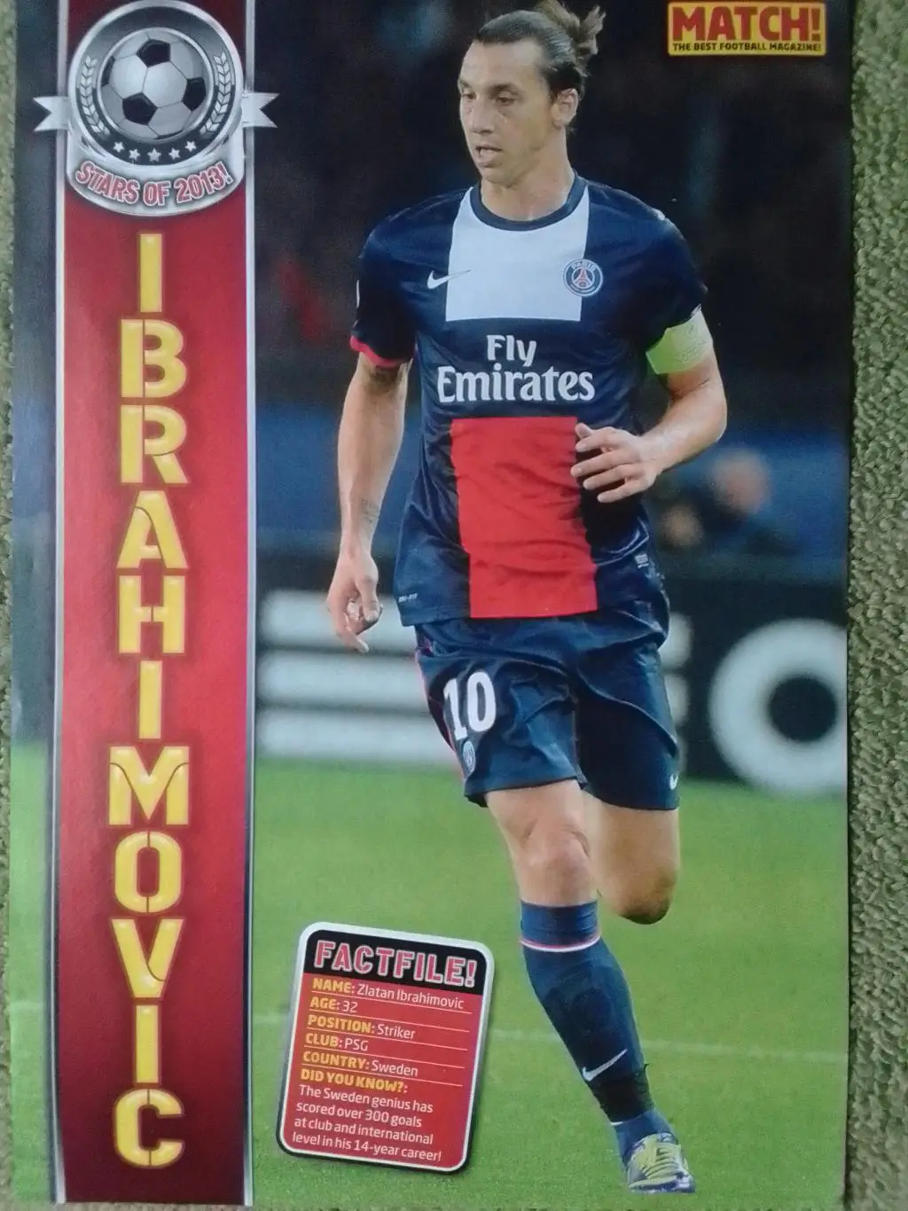 MESSI МЕССИ (БАРСЕЛОНА) / IBRAHIMOVICH (PSG) (20 х 30 см.) Оптом скидки до 30%!