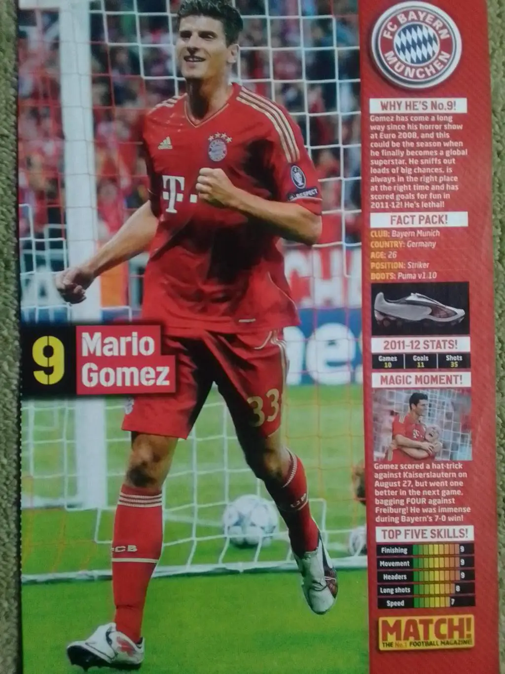 Марио ГОМЕС. БАВАРИЯ./ Дрис МЕРТЕНС. ПСВ Ейндхов (20 х 30 см.) Оптом скидки 35%!