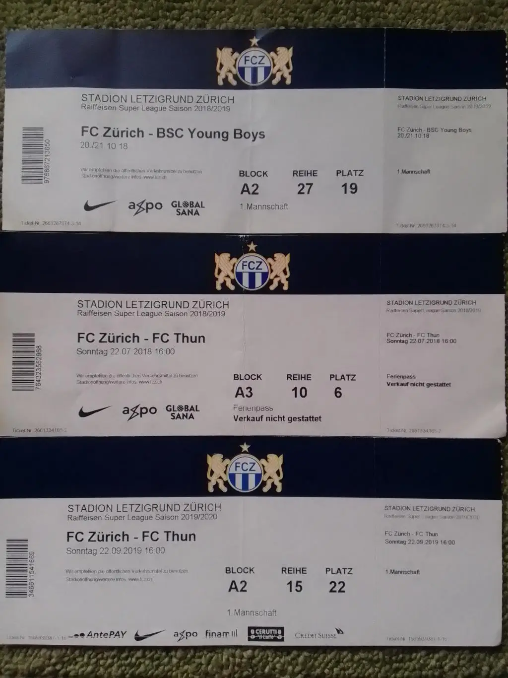 FC Zurich ЦЮРИХ Швейцария - FC Thun 22.07.2018. Оптом скидки до 35%!