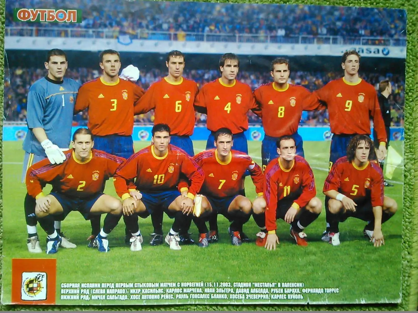 Футбол (UA) 2004. №01(327). Постер- ИСПАНИЯ./БУФФОН. Оптом скидки до 35%! 1