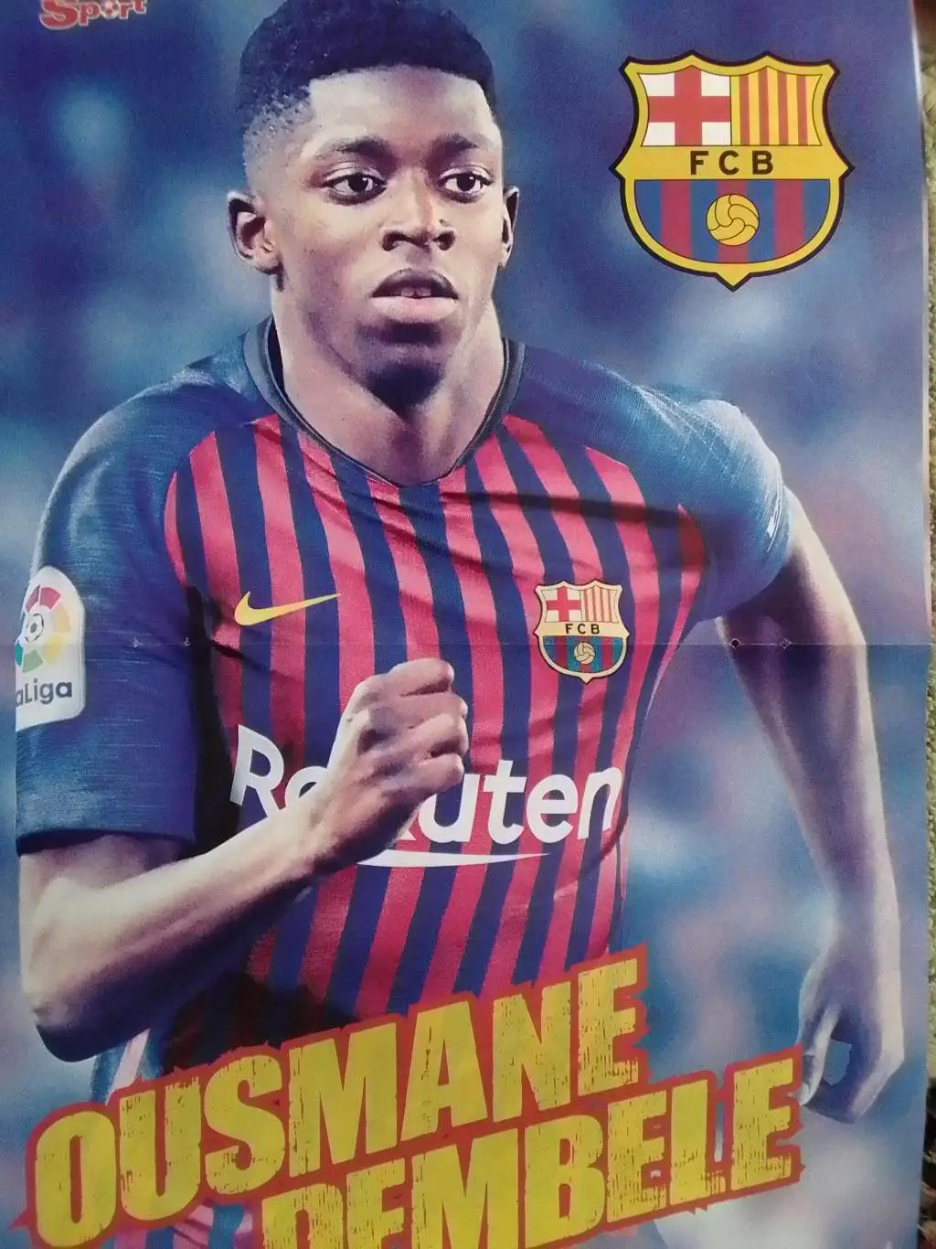 DEMBELE. ДЕМБЕЛЕ. БАРСЕЛОНА./ Антуан ГРИЗМАН (28 х 42 см.) Оптом скидки до 35%!