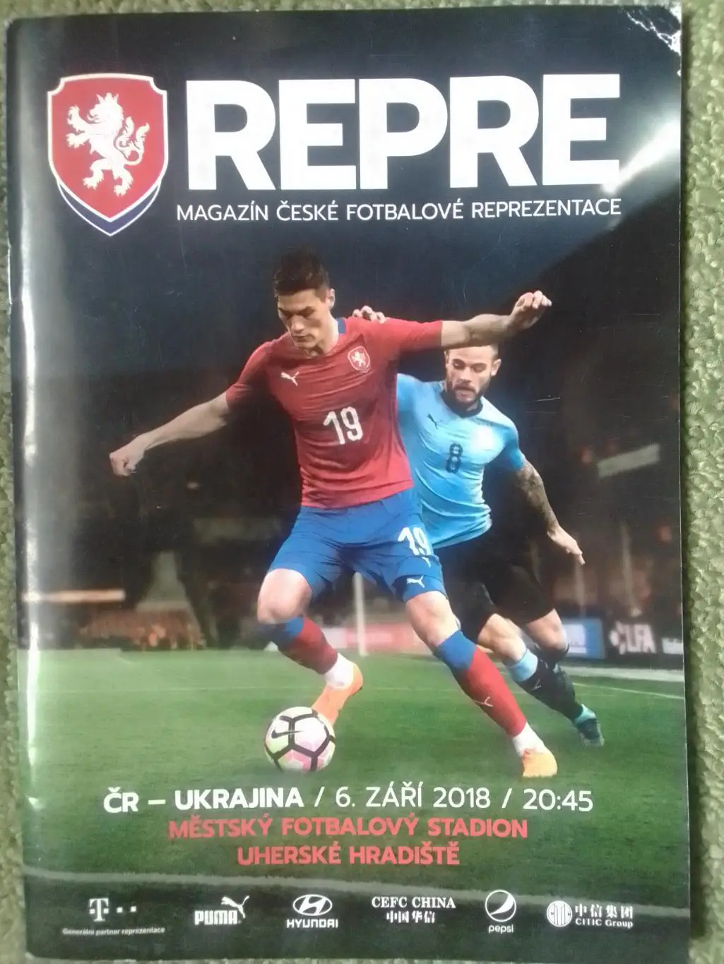 CR- UKRAJINA (ЧЕХИЯ - УКРАЇНА) 6.10.2018. Оптом скидки 35%!