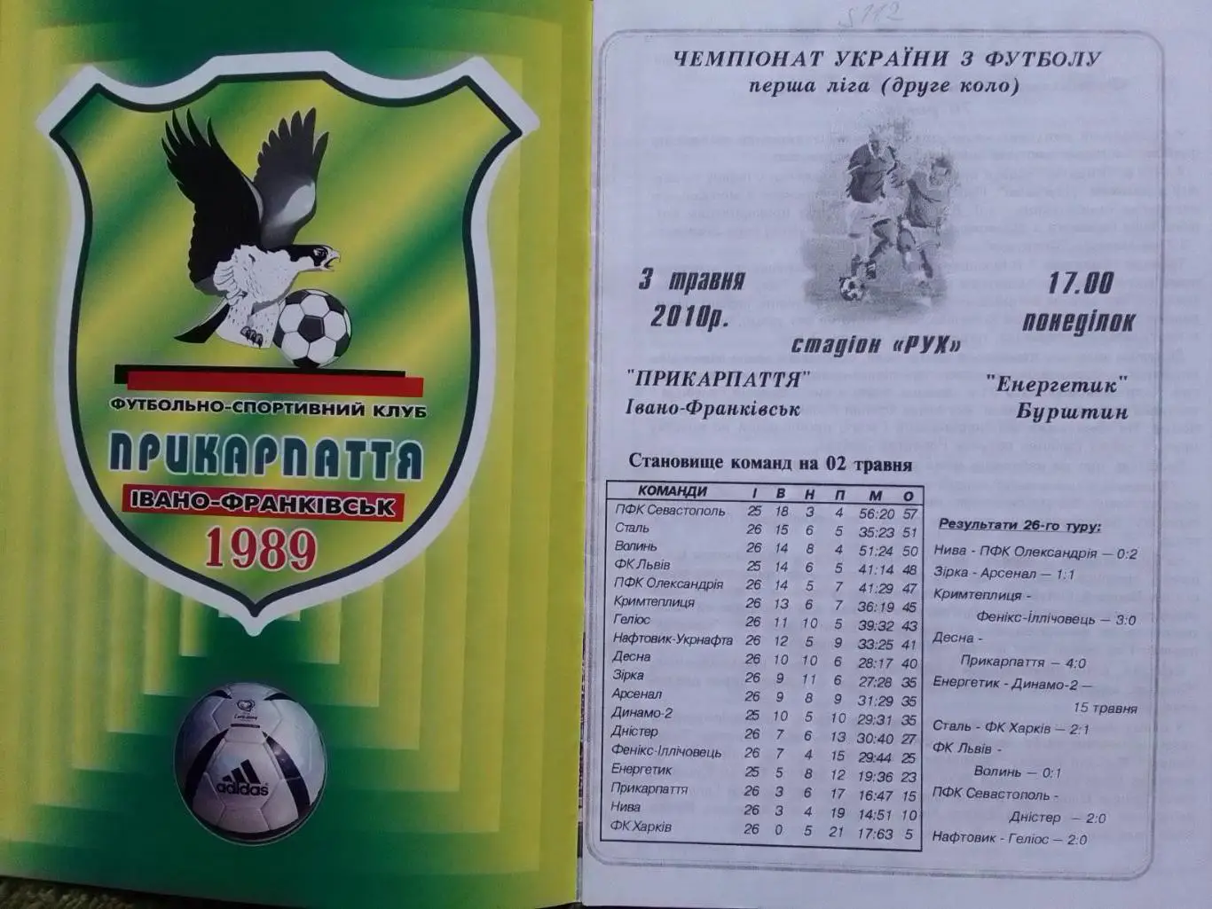 ПРИКАРПАТТЯ Івано-Франківск - ЕНЕРГЕТИК Бурштин 3.05.2010. Оптом скидки 34%