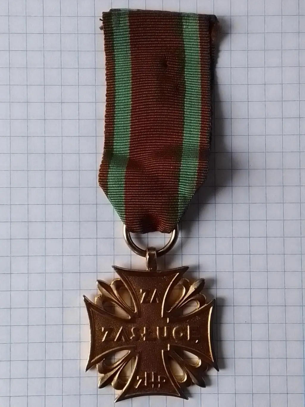 КРЕСТ ЗА ЗАСЛУГИ ZHP 1945 -`1949. Бронза Польша. Раритет. Оптом скидки до 31%