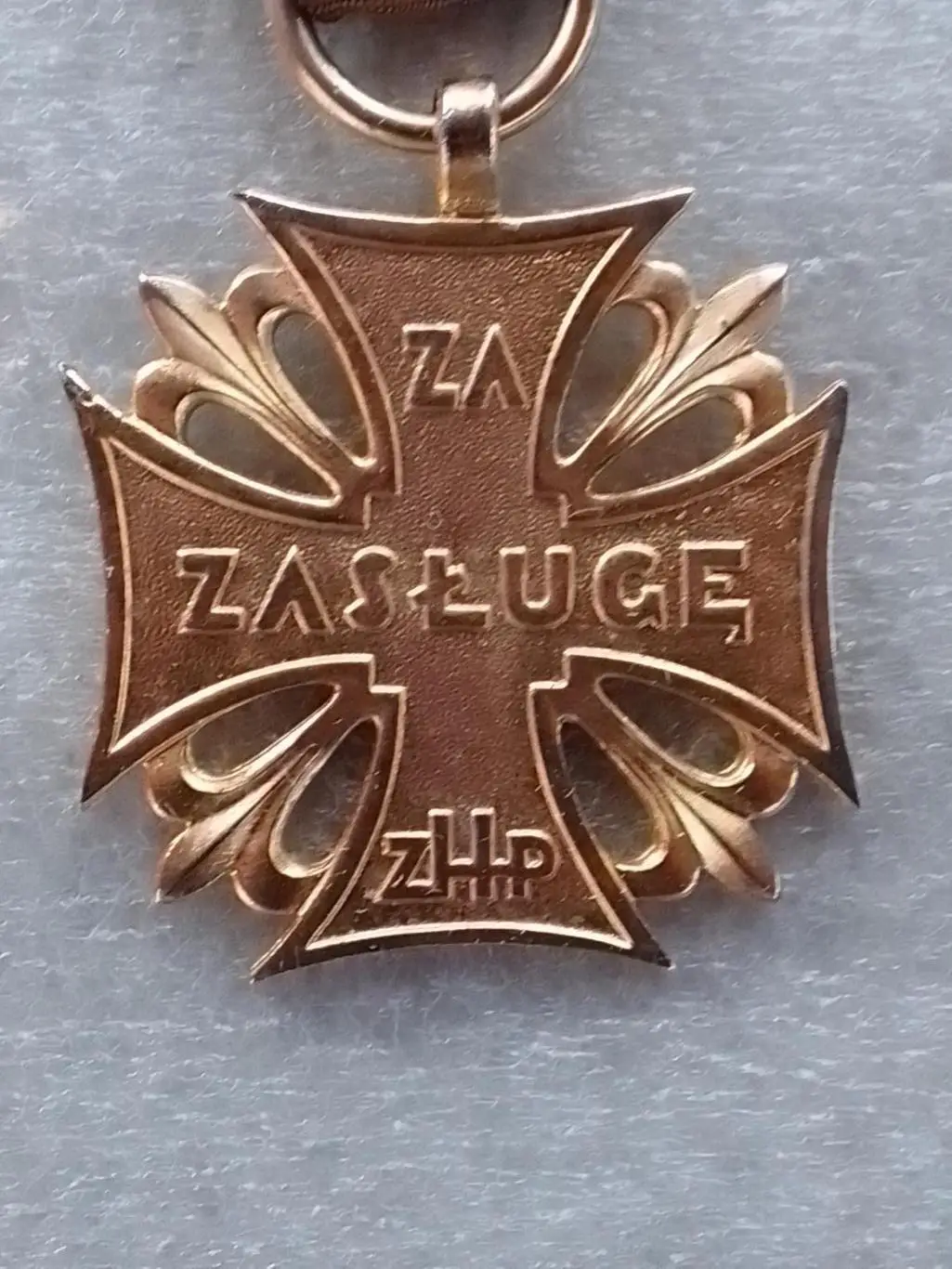 КРЕСТ ЗА ЗАСЛУГИ ZHP 1945 -`1949. Бронза Польша. Раритет. Оптом скидки до 31% 1