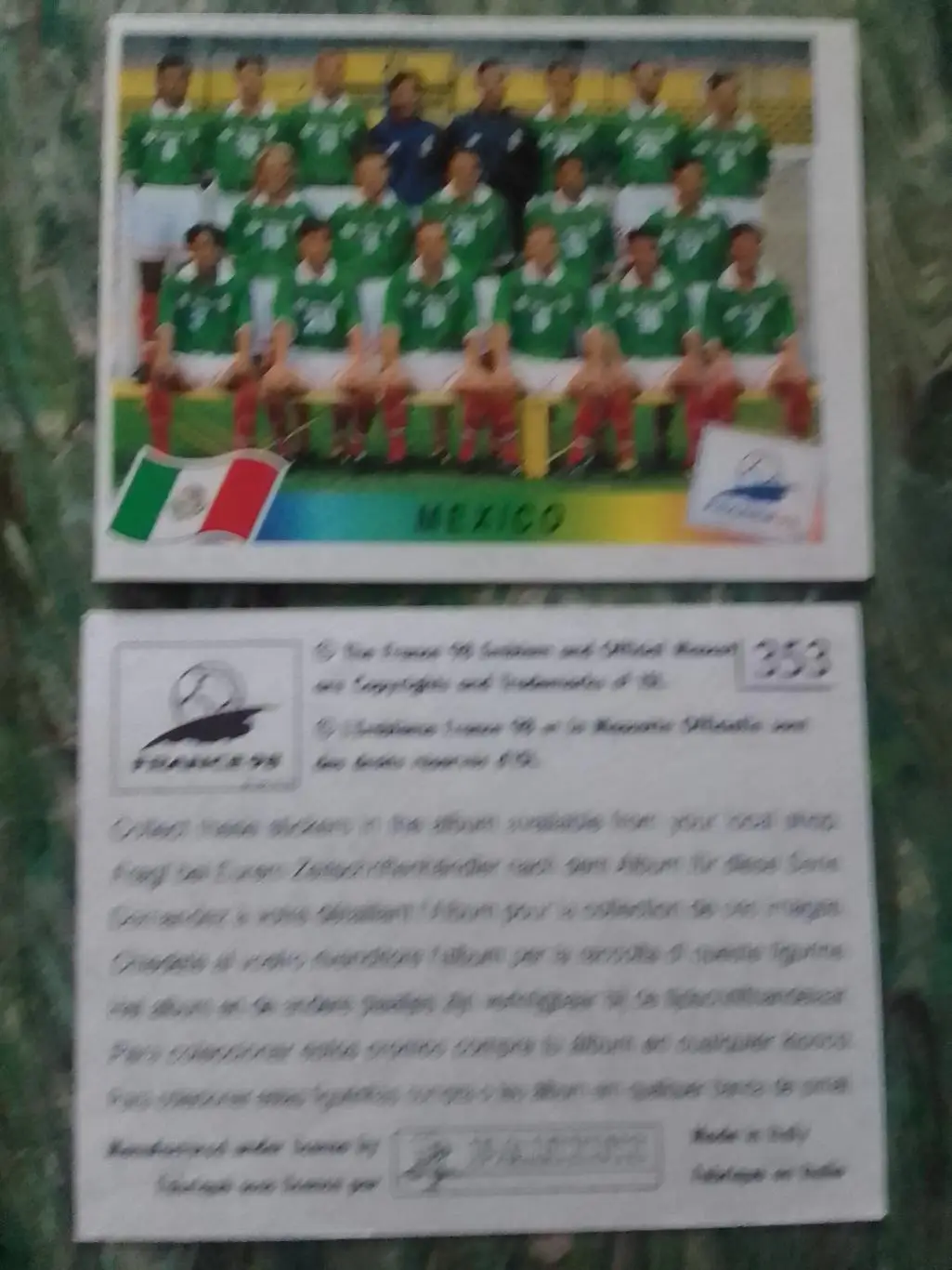 Паннини Франция ЧМ 1998. МЕКСИКА. № 353. Оптом скидки до 32%