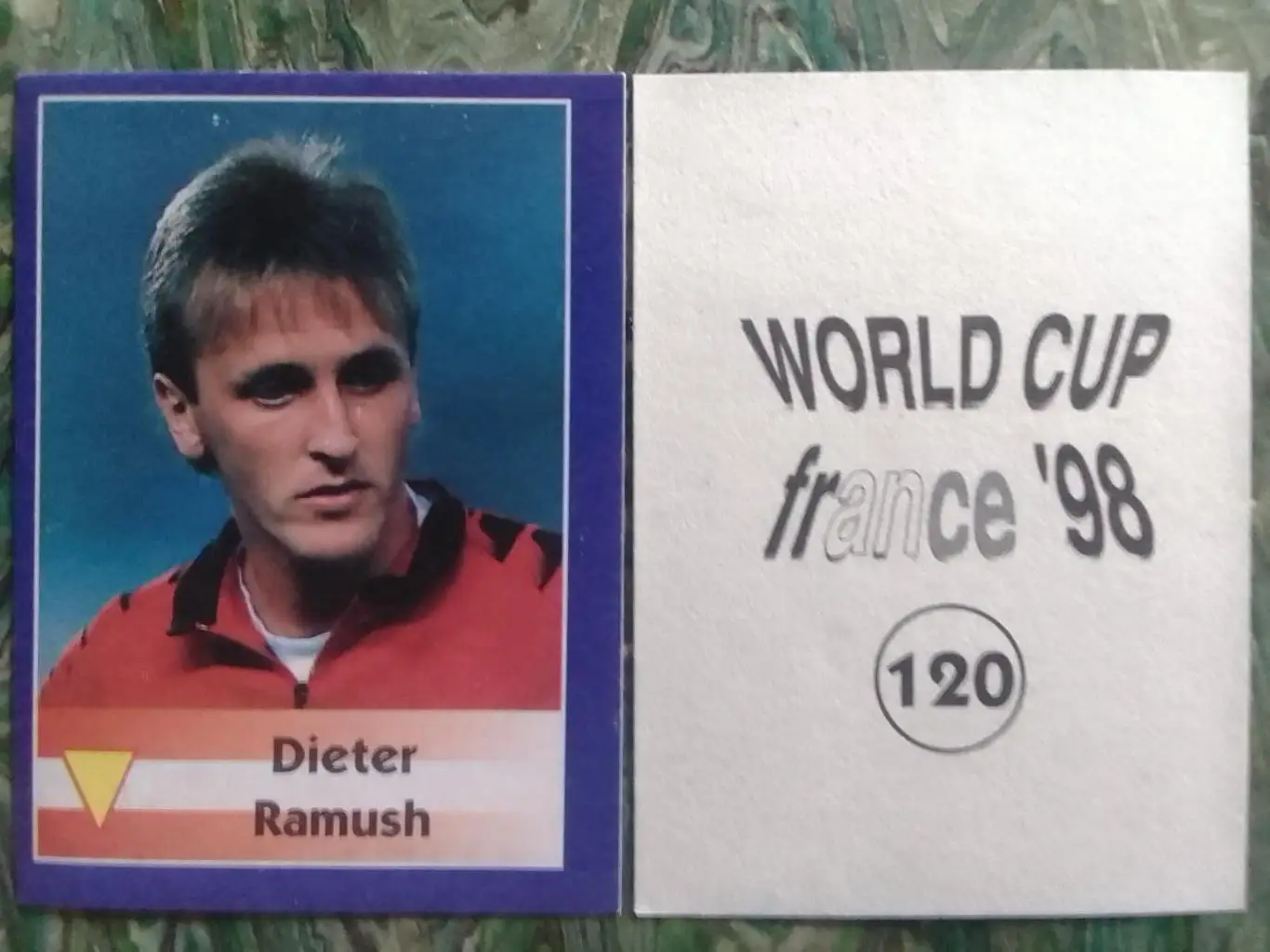 Наклейка WORLD CUP Франция ЧМ 1998. Diter Ramush № 120. Оптом скидки до 33%