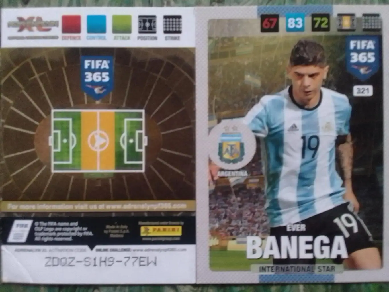 Карточка PANINI Ever BANEGA./ Евер БЕЙНІГ Аргентина 2017. Оптом скидки 31%!
