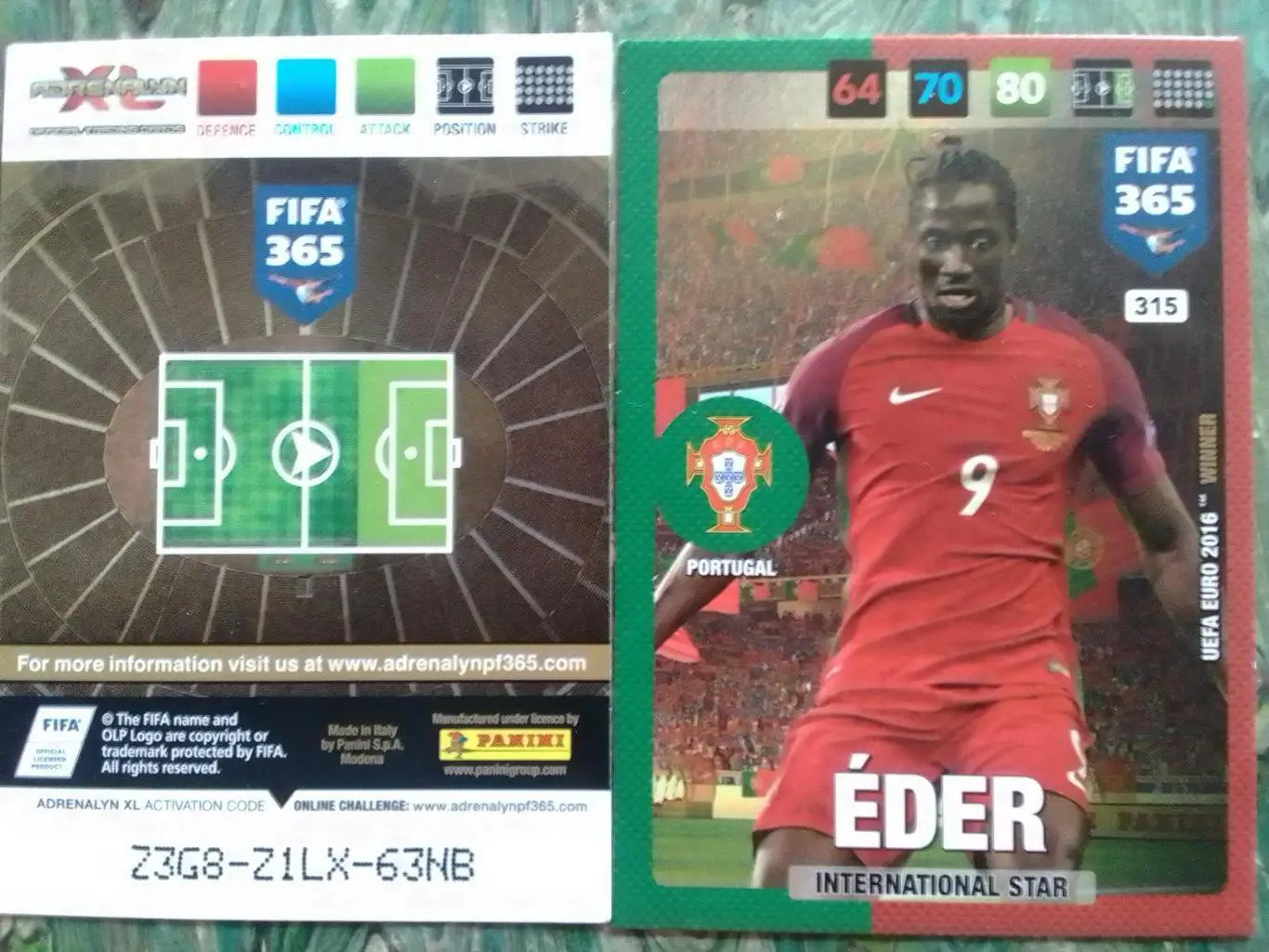 Карточка PANINI EDER/ ЕДЕР. Португалия. EURO 2016, Оптом скидки 32%!
