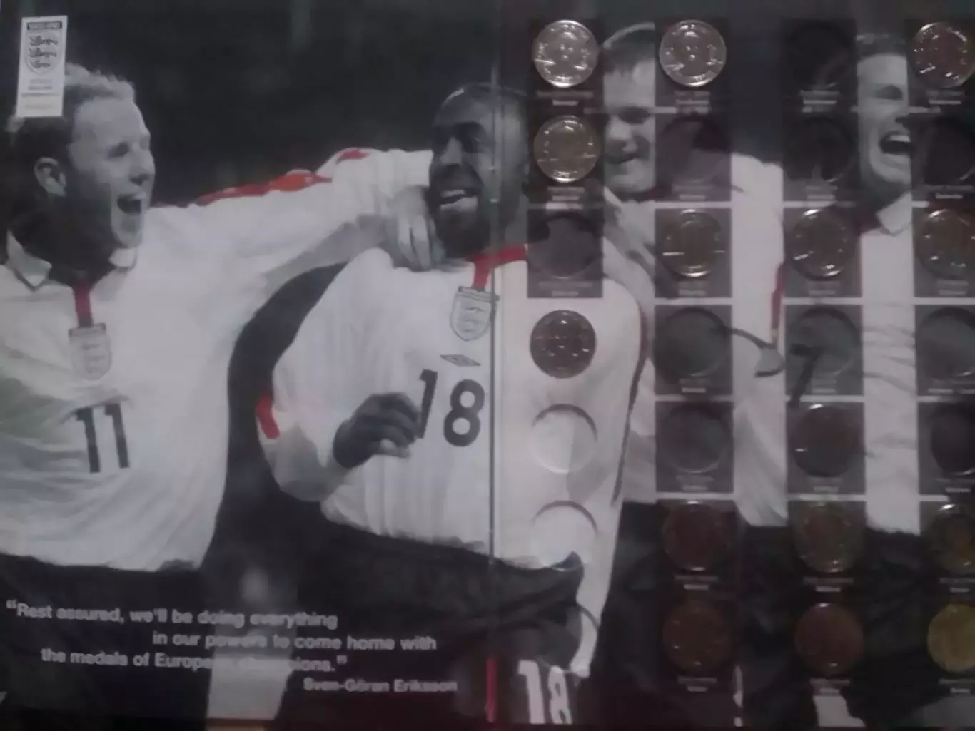 Офіційна колекція медалей збірної Англії 2004 - альбом. Раритет Оптом скидки 30% 2