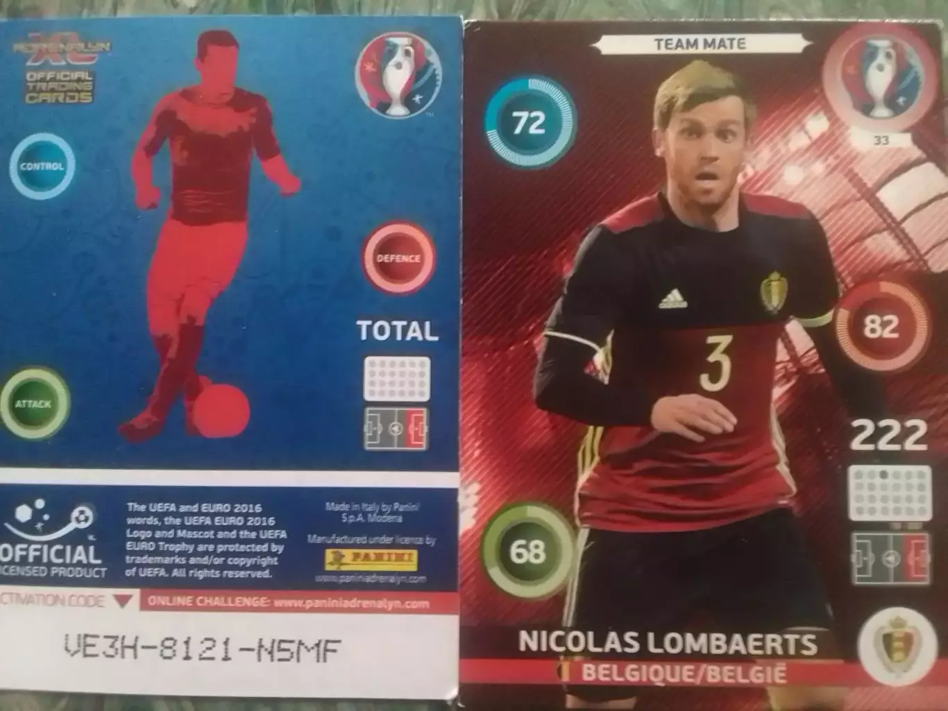 Карточка PANINI Nicolas LOMBAERTS / Н.ЛОМБЕРТС. Бельгия. -2016 Оптом скидки 32%!