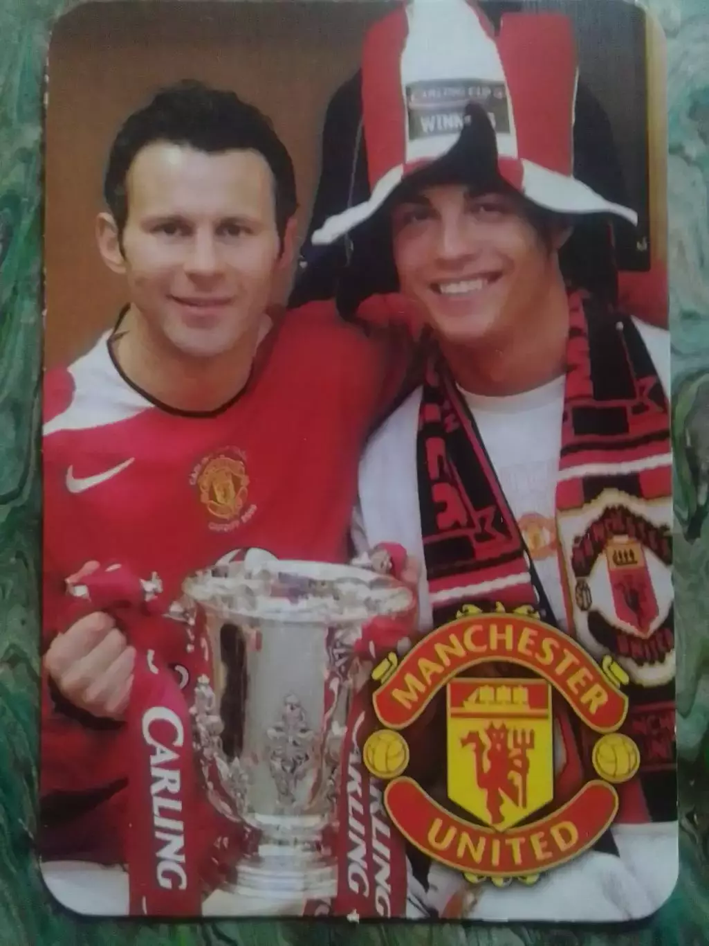 Криштиану РОНАЛДУ, Райан ГИГЗ. МЮ. Раритет календарик 2010. Оптом скидки 32%! Ш