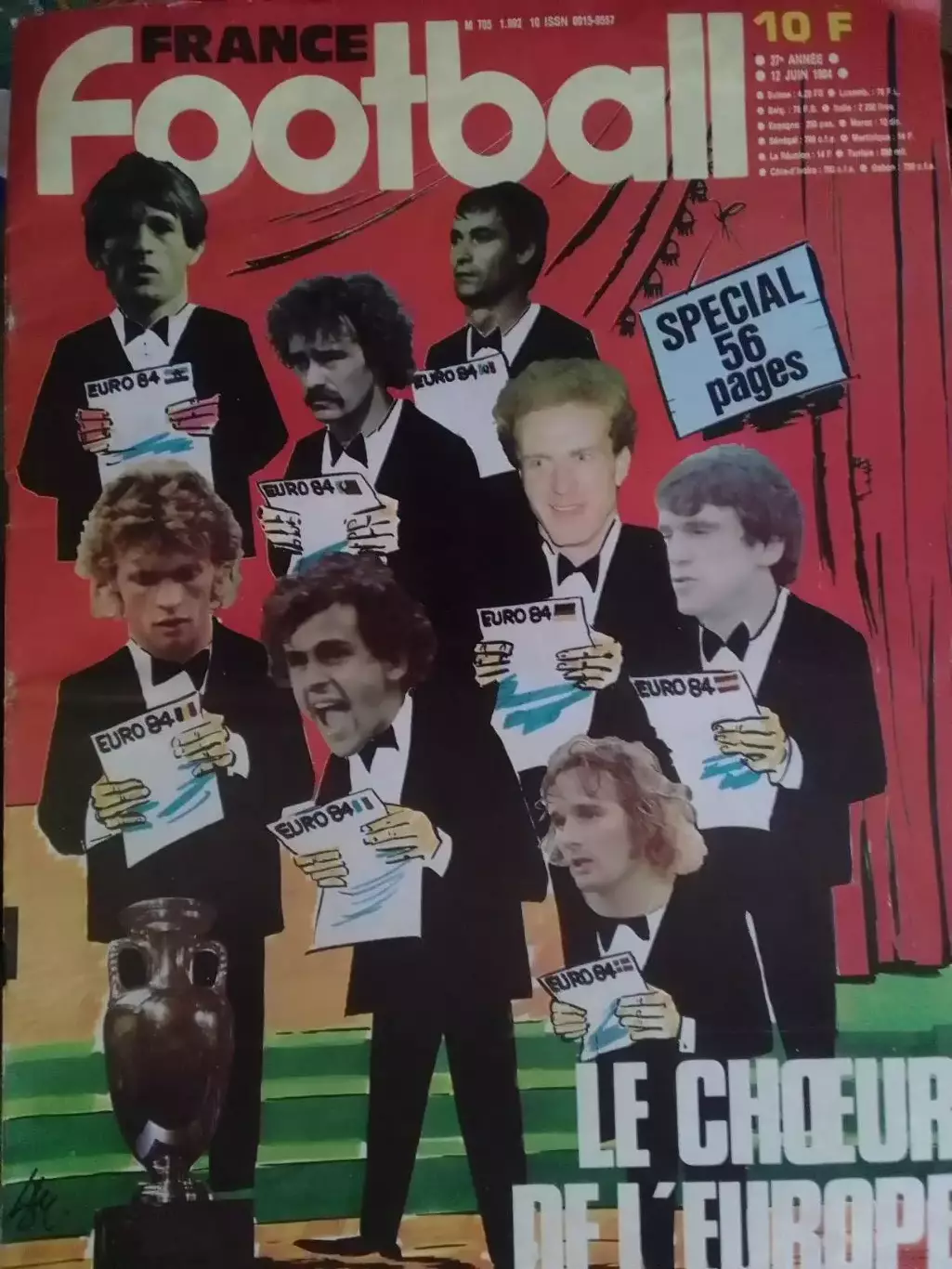 FRANCE FOOTBALL № 37 (705) 1984 раритет. (Франция) Оптом скидки до 32%