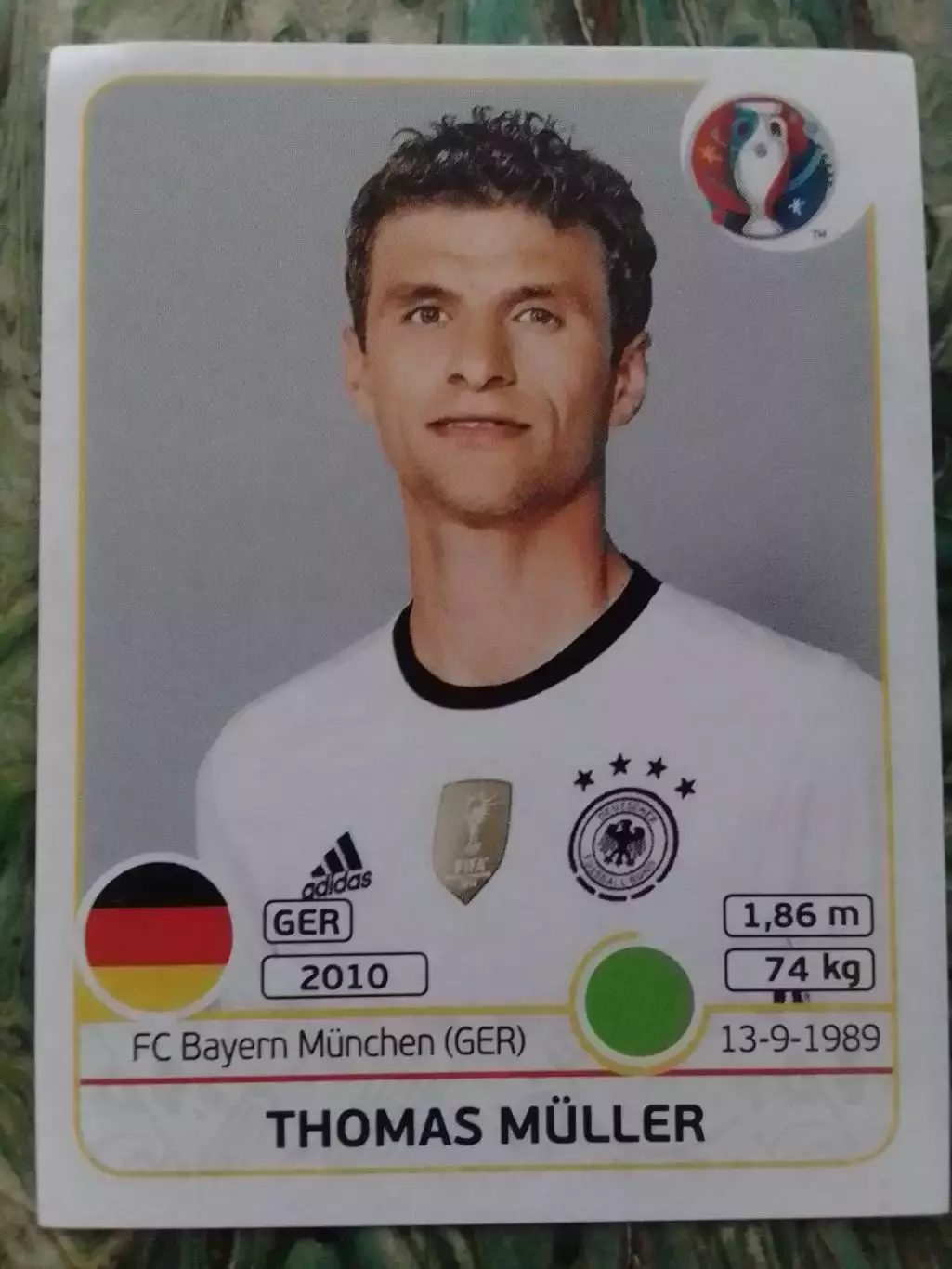 Наклейка Паннини 2010 MULLER Томас МЮЛЛЕР Германия. Раритет. Оптом скидки до 31%