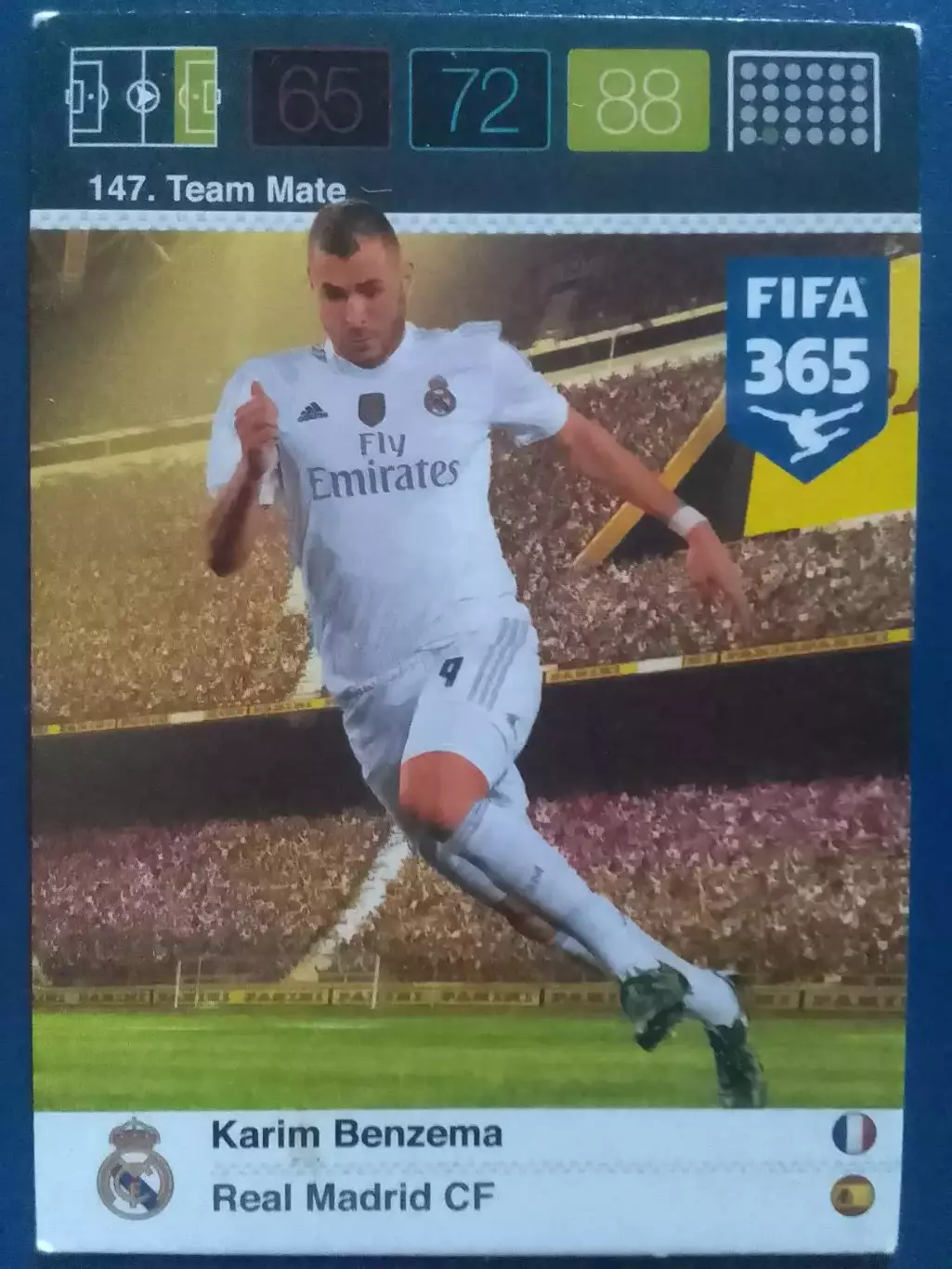 Любая карточка PANINI Карим БЕНЗЕМА. Madrid CF Испания -2017 Оптом скидки 31%!