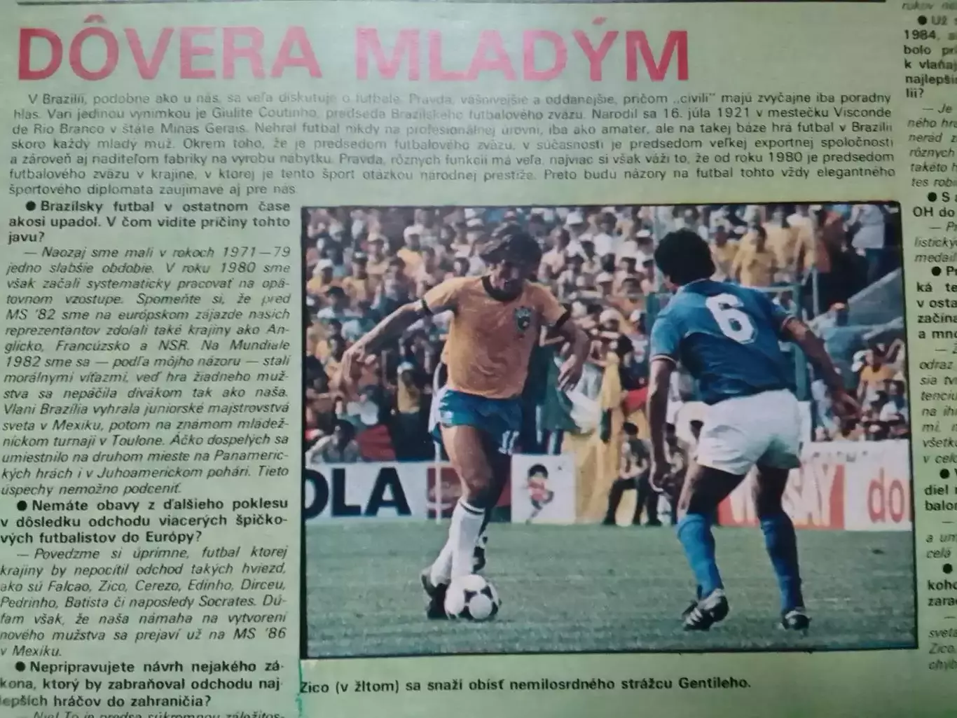 Start (Чехословак.) №40.1984. Постер - Ян КОЧИАН (футбол.) Оптом скидки до 30%! 3