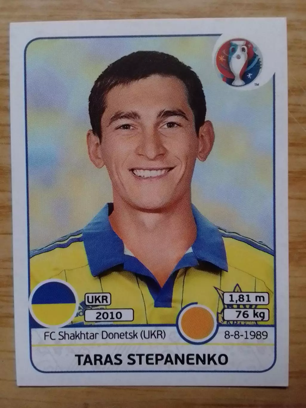 Наклейка Паннини. Тарас СТЕПАНЕНКО. Шахтер Донецк. EURO 2016 . Оптом скидки 30%