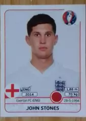 Наклейка Паннини. John STONES. England. Everton. EURO 2016 . Оптом скидки 30%