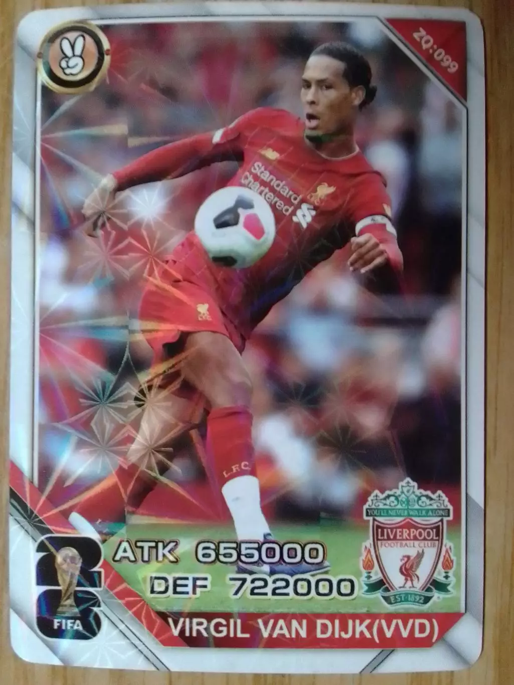 Карточка Virgil Van DIJK. Ван ДЮК - Голландия, Ливерпуль. Оптом скидки 30%!